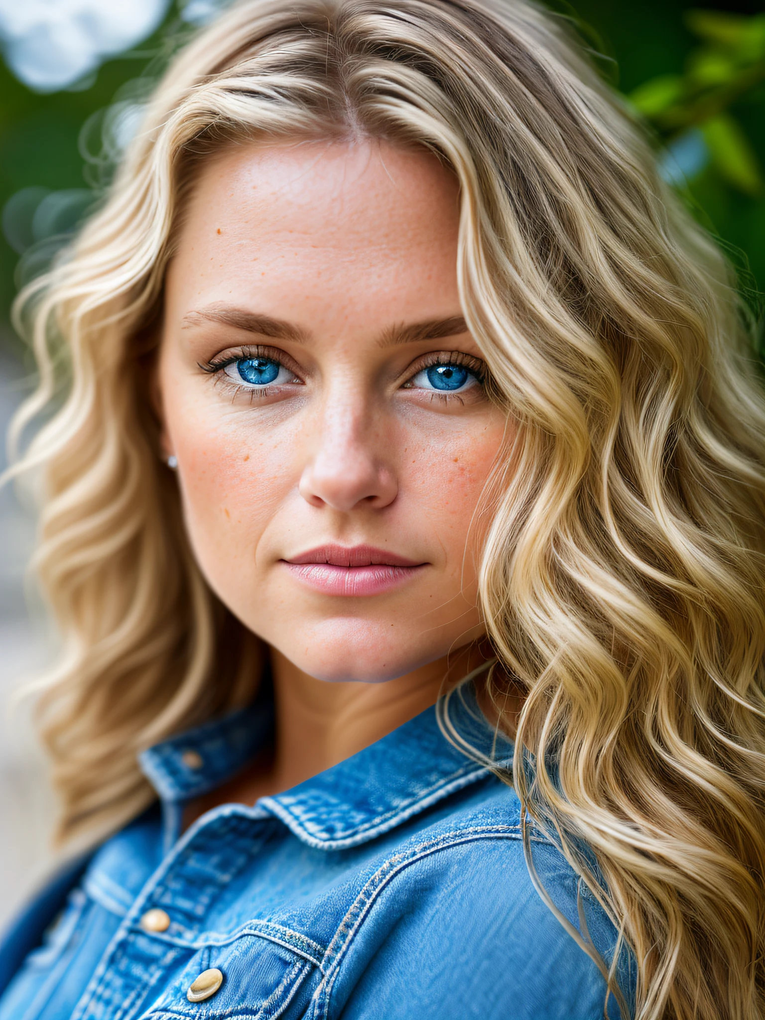 Cinematic film still, photo of a 40 year old european woman, denim shorts, RAW, beautiful woman, (extra long wavy blonde hair), ((portrait)), ((detailed face:1.2)), ((detailed facial features)), (finely detailed skin), pale skin, toned abs, alluring blue eyes, slim body, big perfect breasts, armpit crease, beachside environment,warm colors, (masterpiece) (perfect proportion)(realistic photo)(best quality) (detailed) photographed on a Canon EOS R5, 50mm lens, F/2.8, HDR, (8k) (wallpaper) (cinematic lighting) (dramatic lighting) (sharp focus) (intricate)