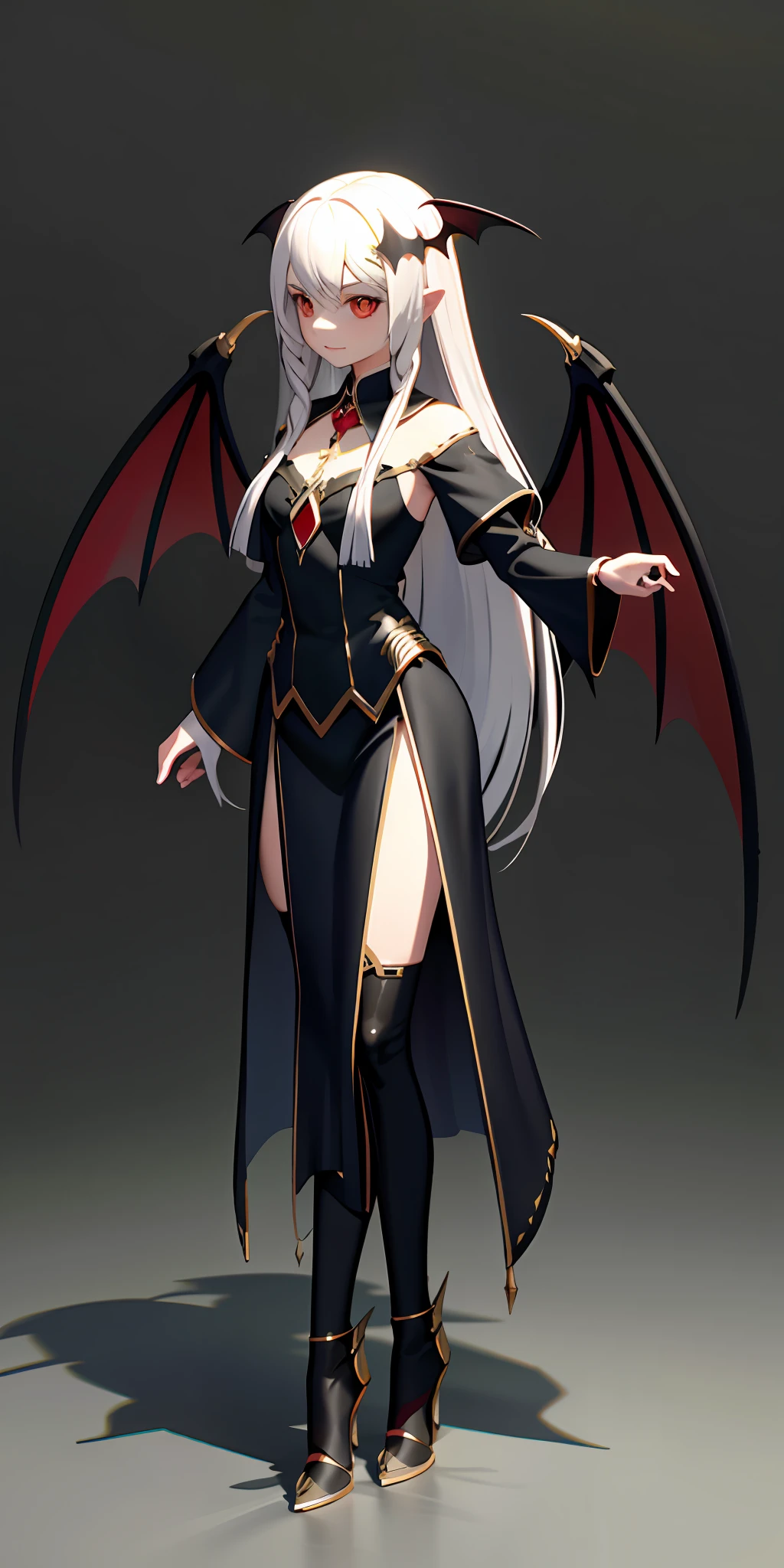 vampire, plant, plant goddess, wings, tall, 3d