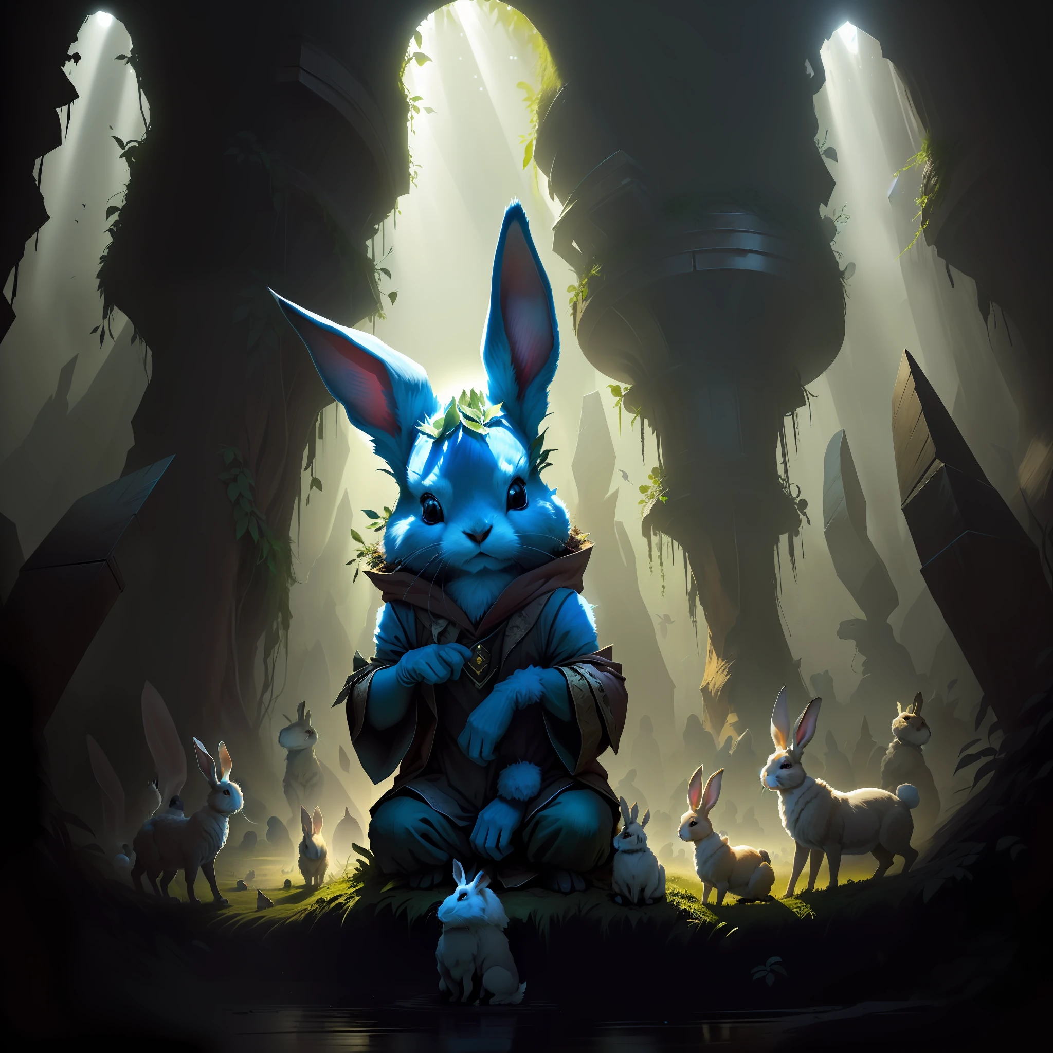The big rabbit is sick, two rabbits look, three rabbits buy medicine, four rabbits boil, five rabbits die inexplicably, six rabbits lift, seven rabbits dig a hole with their heads stuffy, eight rabbits come to bury, the small tombstone of the dark forest, is the cold corpse of the rabbit, the cry of sorrow is long gone, the sun slowly crawls out, the nine rabbits are sad on the ground, and the ten rabbits ask why? Nine rabbits said that five rabbits would never come back