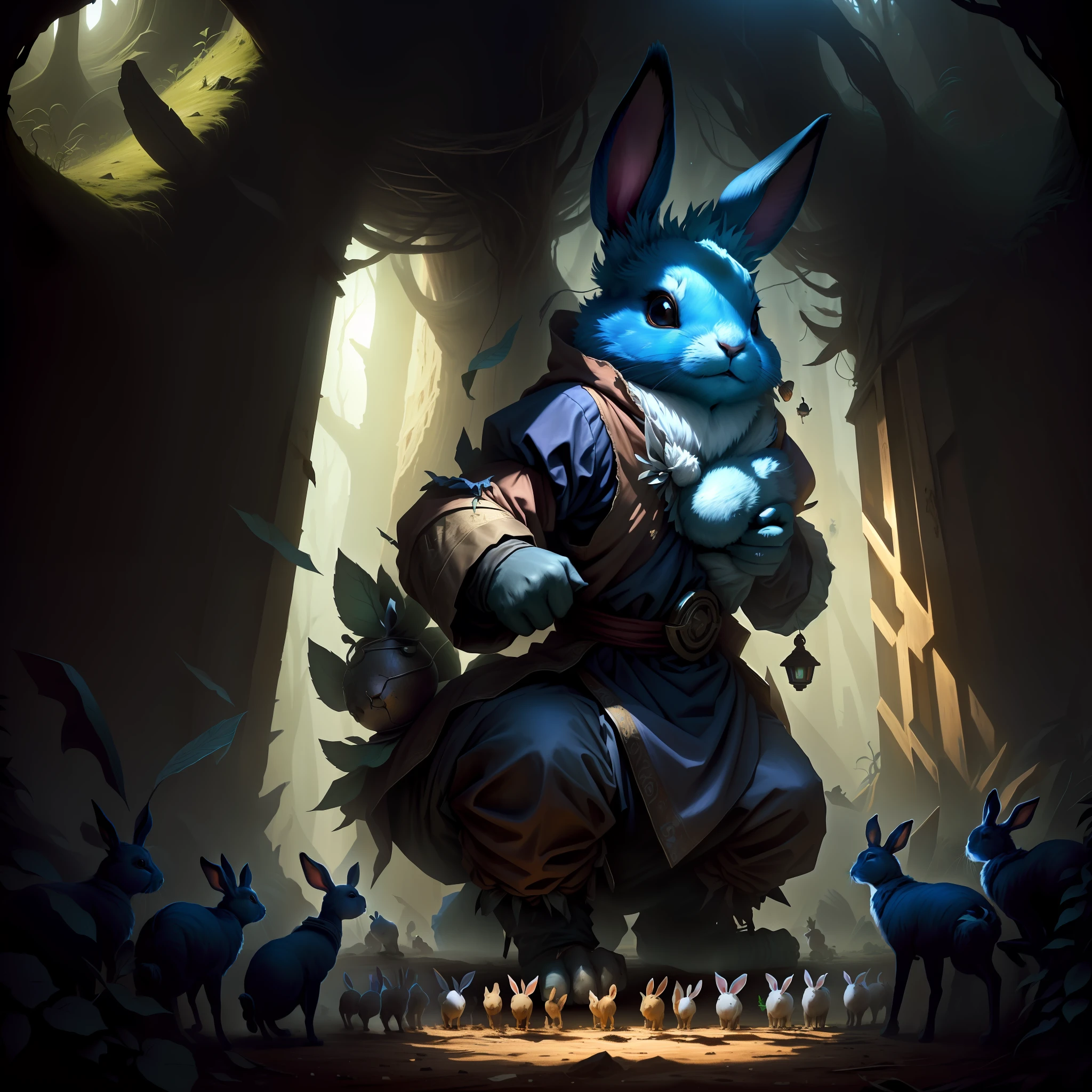The big rabbit is sick, two rabbits look, three rabbits buy medicine, four rabbits boil, five rabbits die inexplicably, six rabbits lift, seven rabbits dig a hole with their heads stuffy, eight rabbits come to bury, the small tombstone of the dark forest, is the cold corpse of the rabbit, the cry of sorrow is long gone, the sun slowly crawls out, the nine rabbits are sad on the ground, and the ten rabbits ask why? Nine rabbits said that five rabbits would never come back