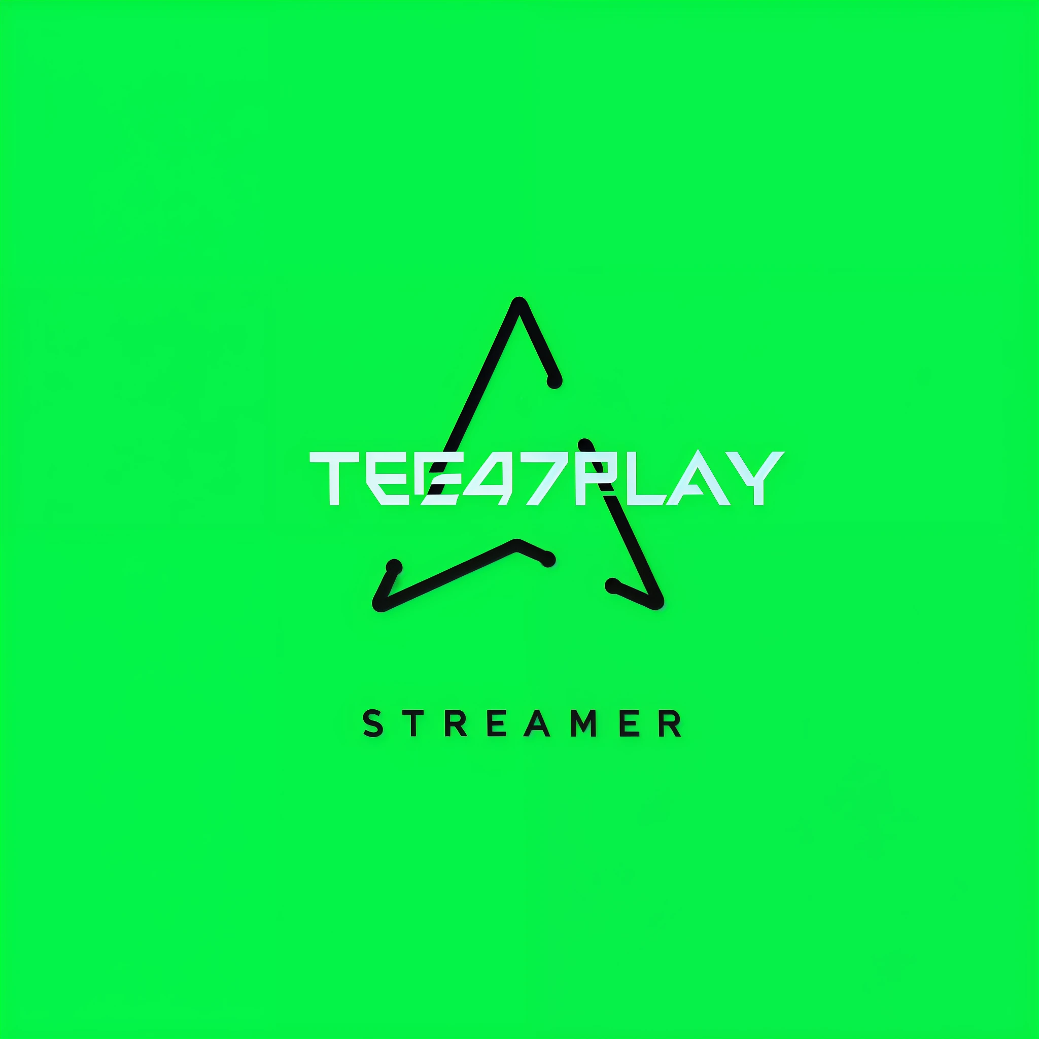 a logo for a gaming company, the streamer, streaming, twitch streamer, streaming on twitch, streamers, let's play, play, /r/razer, promo art, steamcommunity, trending on spotify, twitch streamer / gamer ludwig, minimalistic logo, sweaty. steam in air, logo art, year 2447, profile picture 1024px