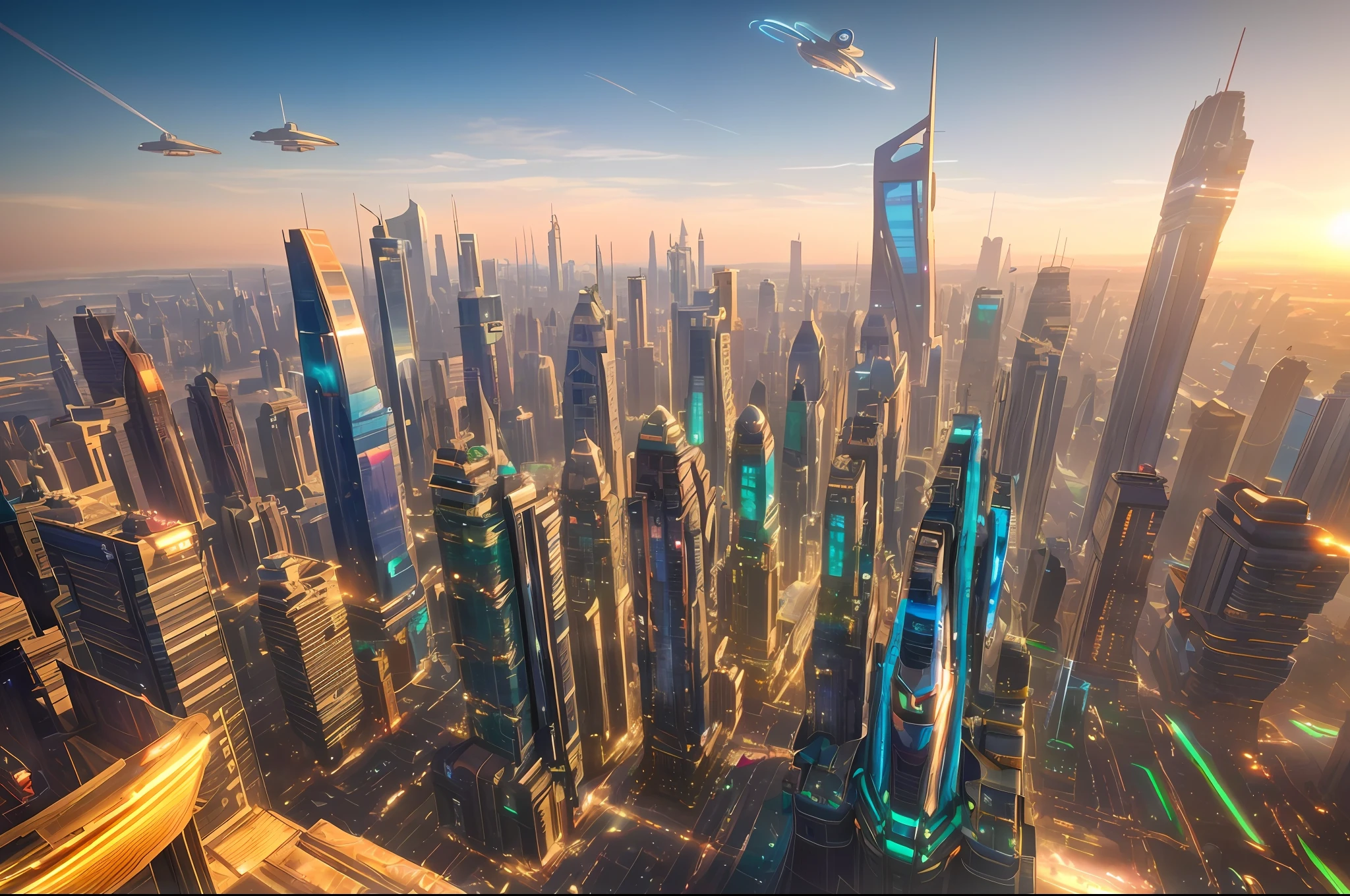 Spaceship flying over city in space station, planets in background, highly Arstation and Beeple, futuristic spaceport, space opera and dystopian style, realistic realistic city in the distance, epic beautiful space sci-fi, photos of futuristic cityscape, futuristic city in background, sci-fi space game art, futuristic, space colony, masterpiece, epic, majestic, best quality, very high resolution, 8k, HDR, digital photography, clear beautiful, iridescent, transparent , translucent, reflection, refraction, diffraction, caustic, volumetric light, volumetric shadow, (very detailed and refined: 1.2), (very delicate and beautiful: 1.2), partial backlight, (lighting outside the sunset frame and nearby lighting: 1.3), (realistic lighting: 1.2), (dynamic color from lighting: 1.2), (complex details: 1.3), ultra-detailed, surreal, (sharp focus: 1.2), (SFW: 1.2),