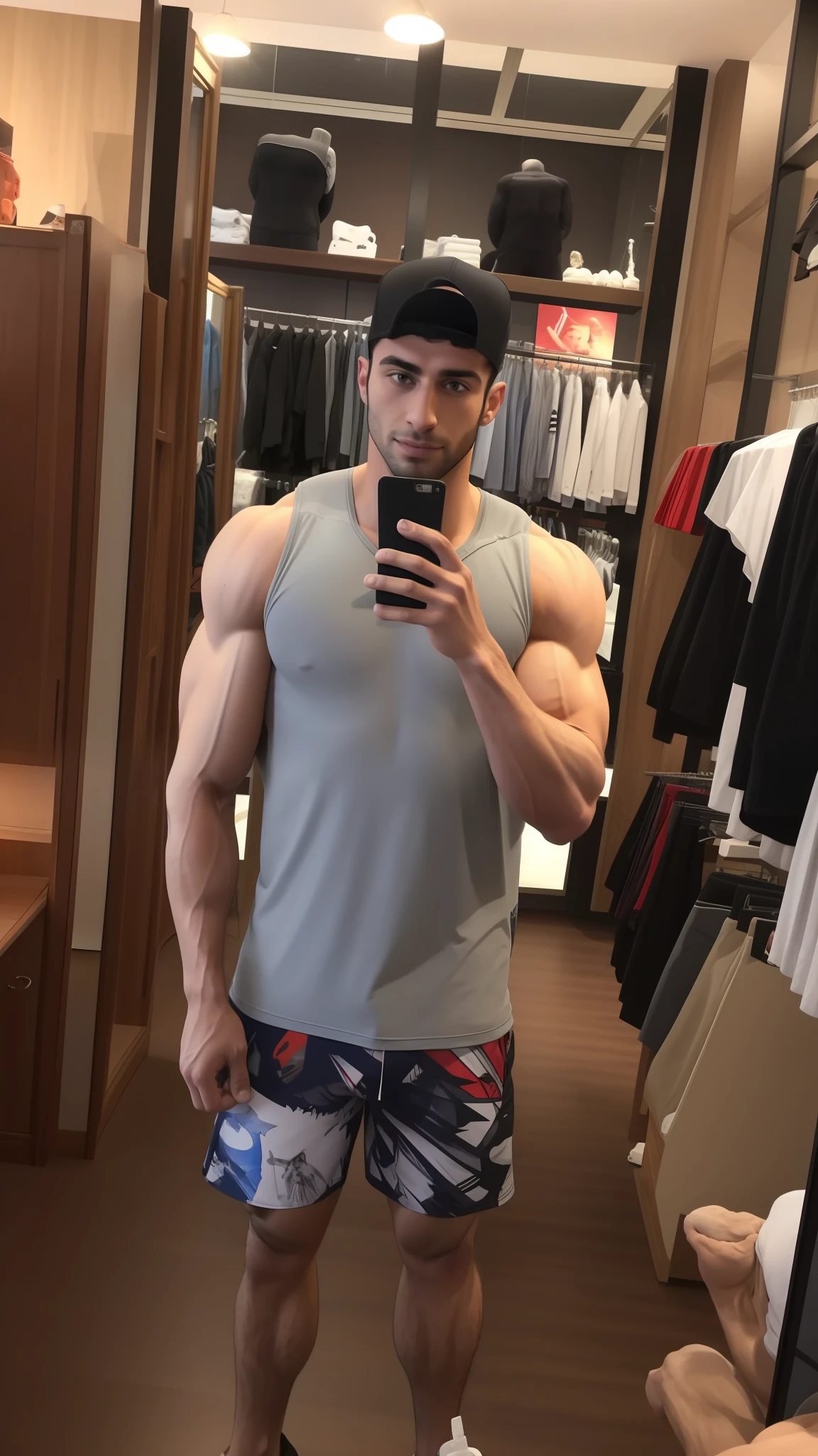 arafed man in a store taking a selfie in a mirror, 2 2 years old, 2 3 years old, 2 7 years old, very beautiful. big muscles, raphael personnaz, 2 8 years old, 2 9 years old, 2 4 years old, 21 years old, ripped, bodybuilder ernest khalimov, damian kryzwonos