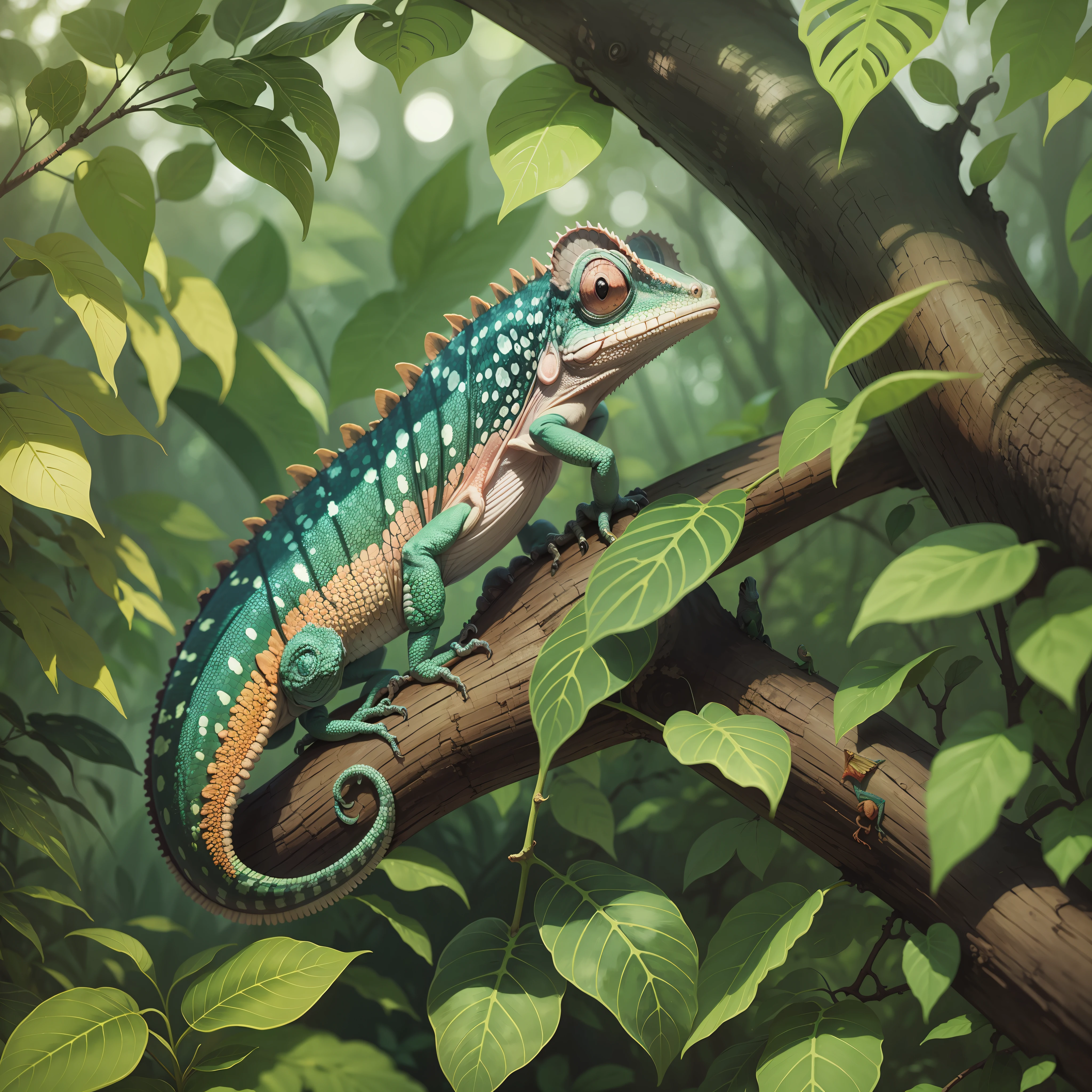 Chameleon in the forest --auto --s2