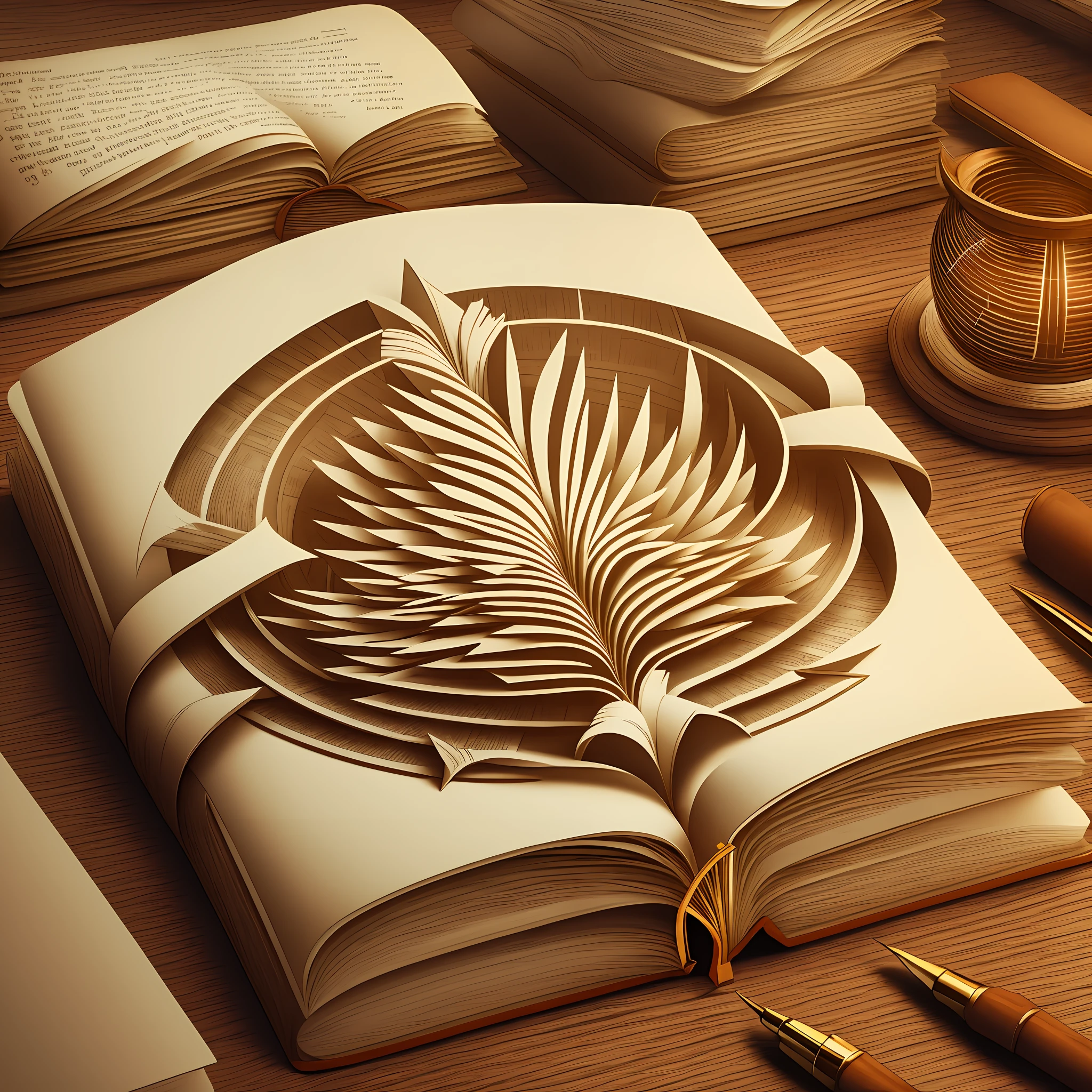 Generate a minimalist logo with the symbol of books, book pages --auto --s2