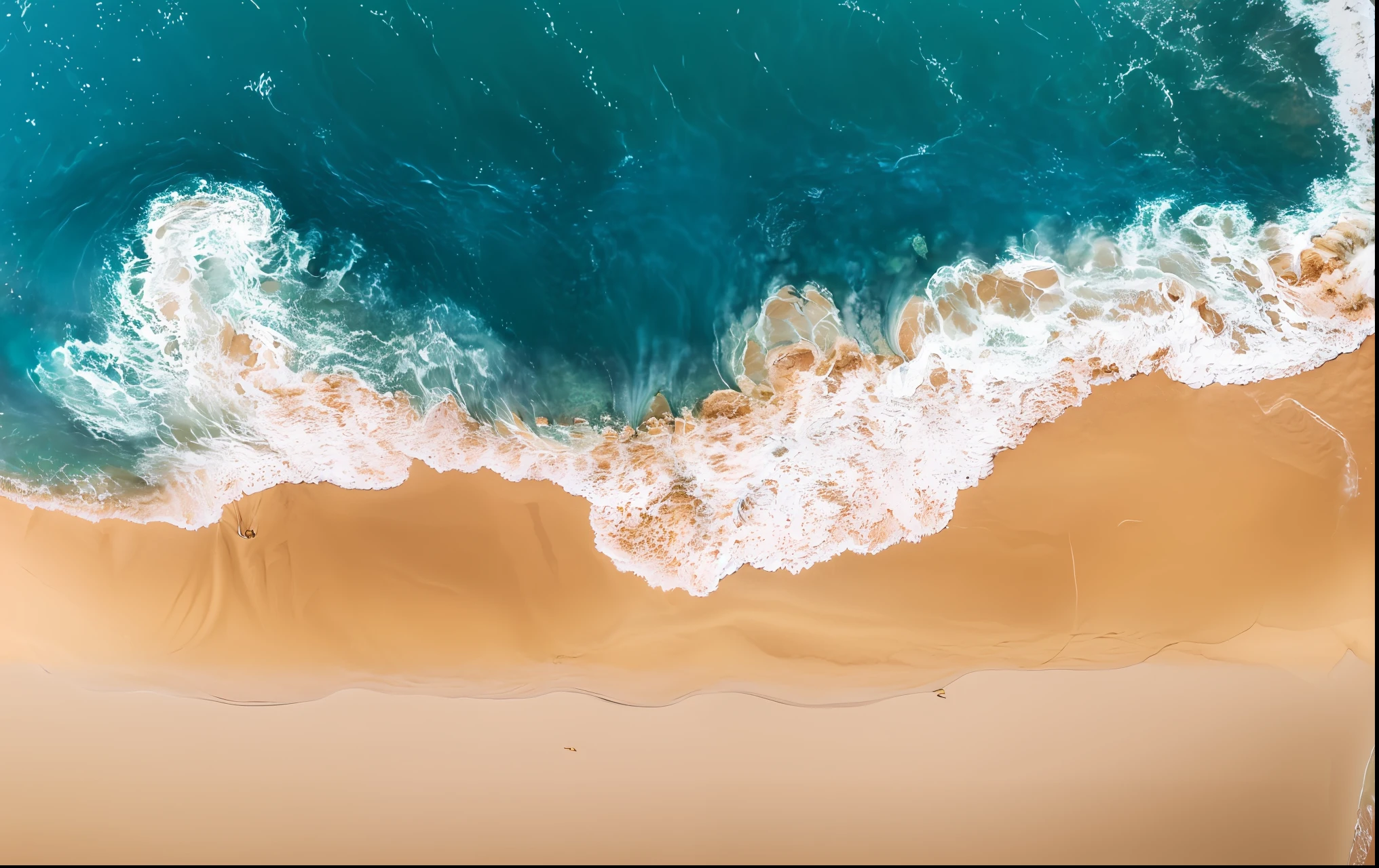 aerial view of a beach with a wave crashing on the sand, sand and sea, beach aesthetic, a photo of the ocean, detailed sea, view from above on seascape, drone photography, soft-sanded coastlines, ocean swells, beautiful ocean, sand swirling, seashore, beautiful iphone wallpaper, ocean waves, beach background, high quality wallpaper