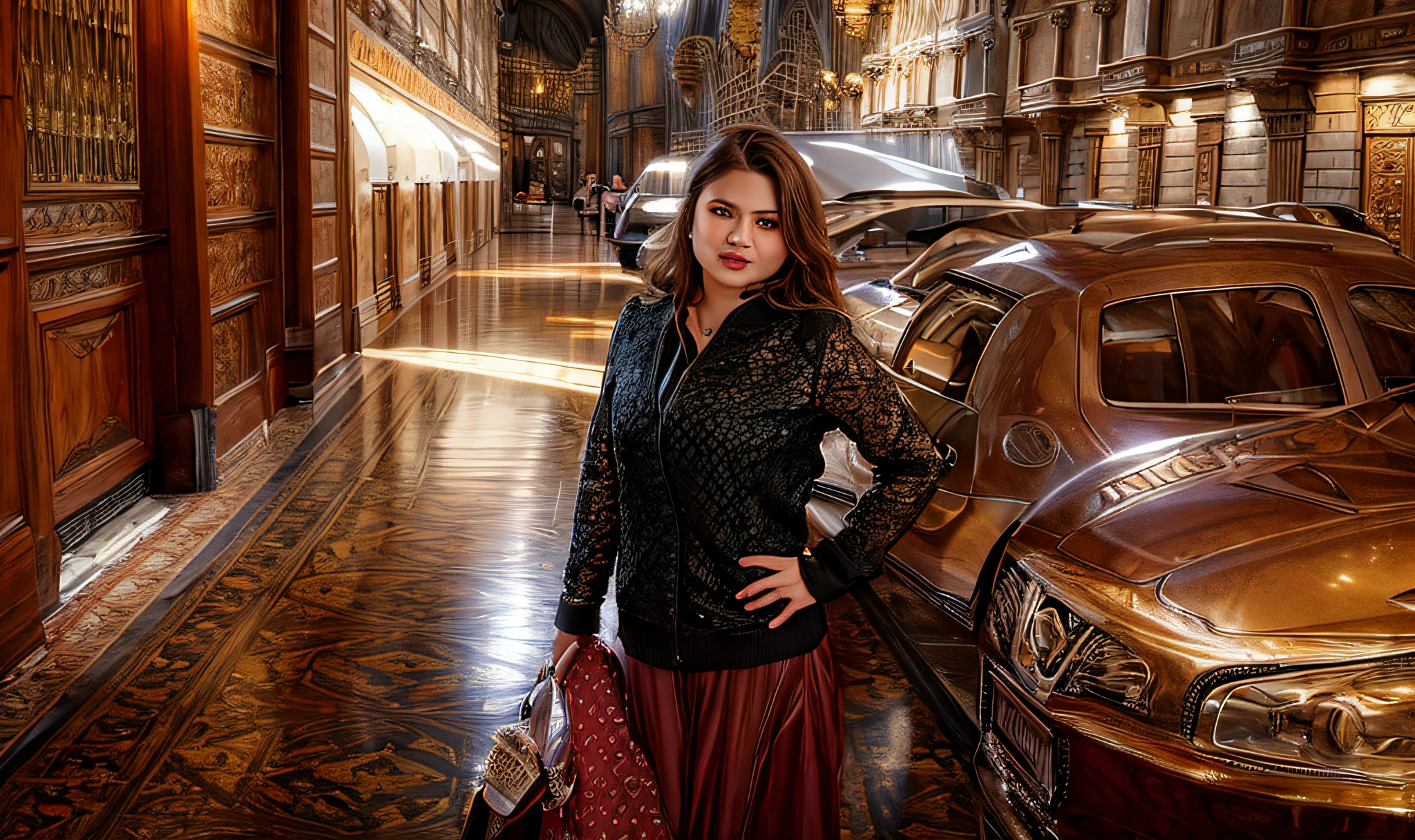 (masterpiece), best quality, realistic background, ultra realistic painting, depth of field, lots of detail, stunning light effect, vibrant colors.