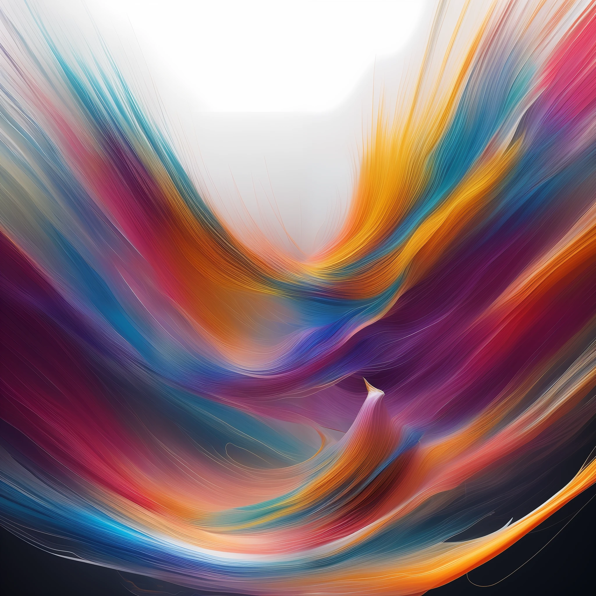 a liquid artistic abstract representation of a girl of paint,3D render, Synesthesia