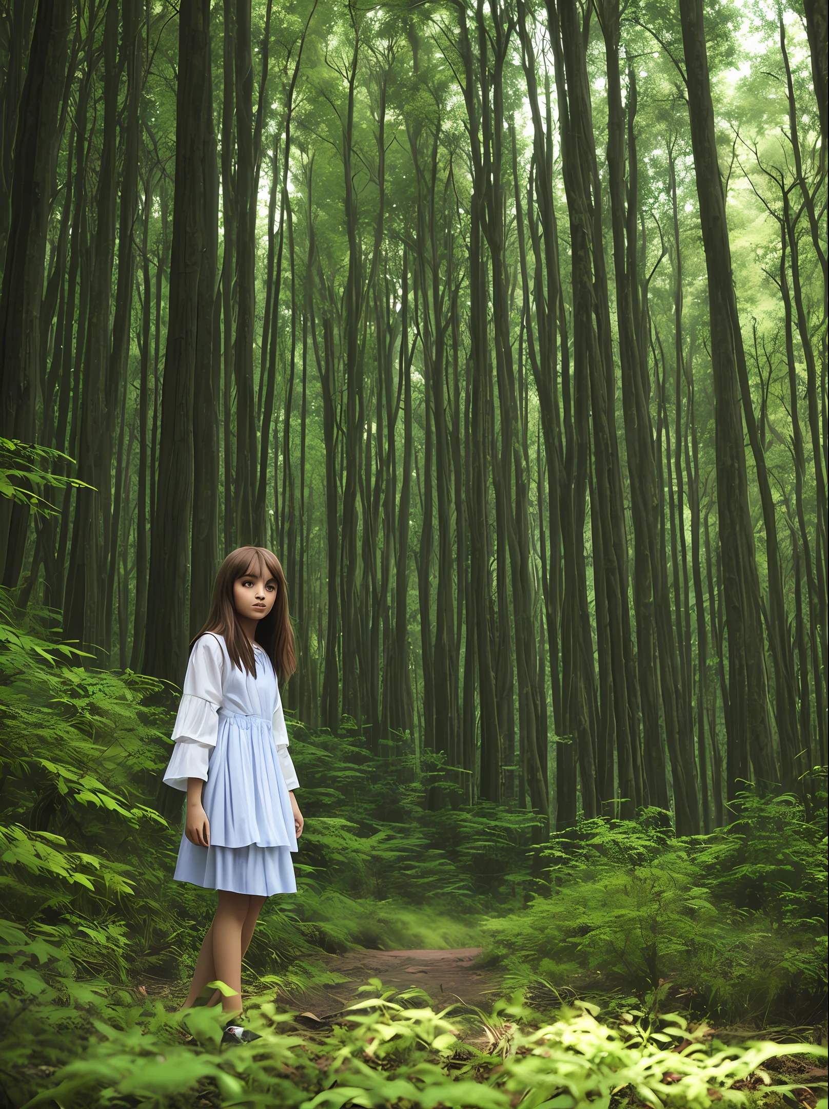 Girl in the forest