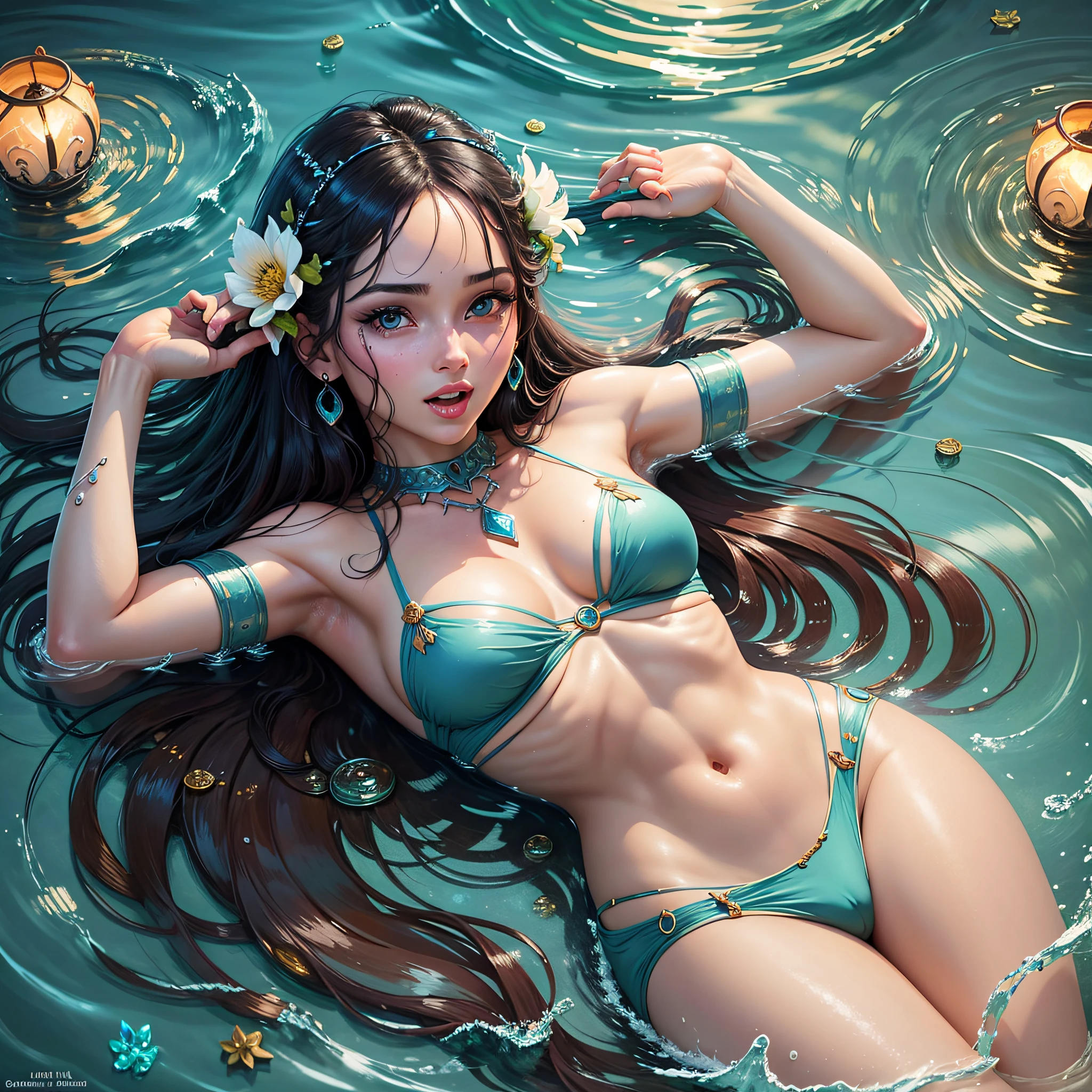 The lara - beautiful girl - lives in the water - beautiful - no one resists - charm - appears at night - singing - sweet voice - attracts - people - dragged - bottom of the water. --auto --s2