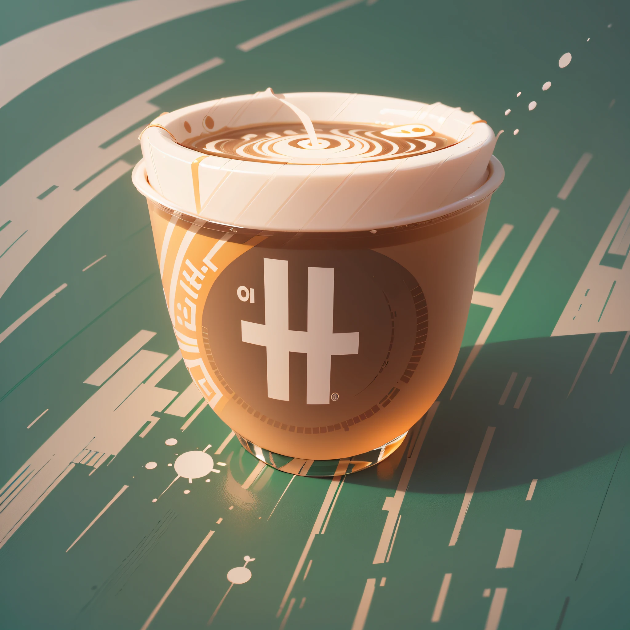 Simple stroke, logo design, milk tea cup, "R" as the word on the milk tea cup, cute illustration style, high-definition, minimalist, exquisite details, 8K, Center the composition, hyper quality --v 5.1 --auto --s2