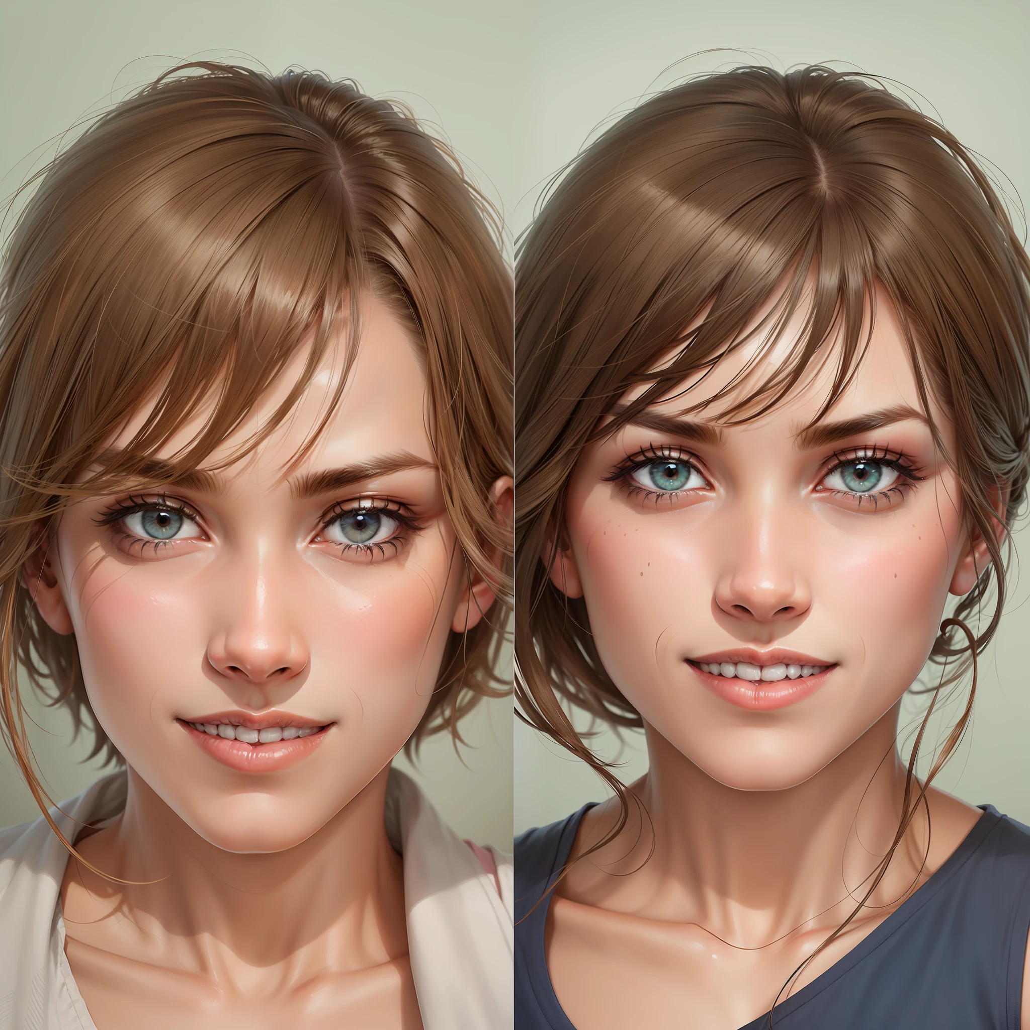 Put wrinkles on the face of the photo on the left --auto --s2