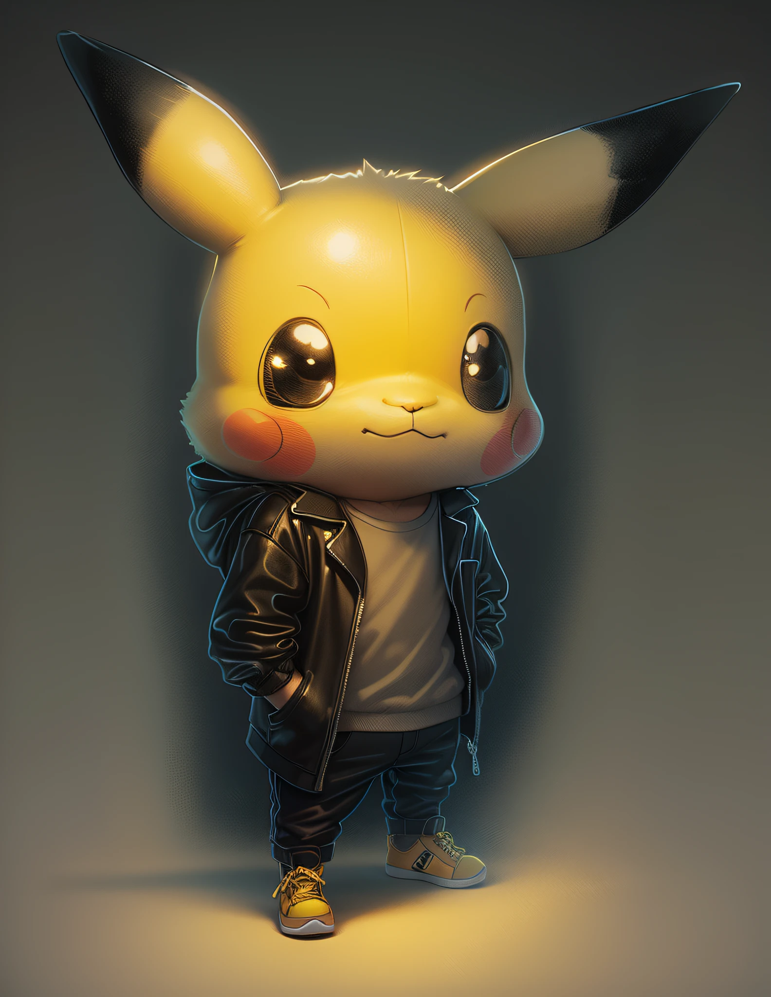 Pikachu street wear style, digital painting --auto --s2