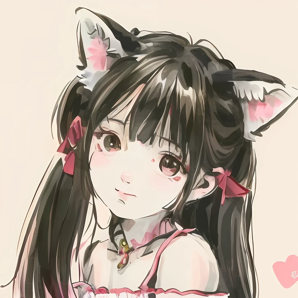A cute cat-eared little loli