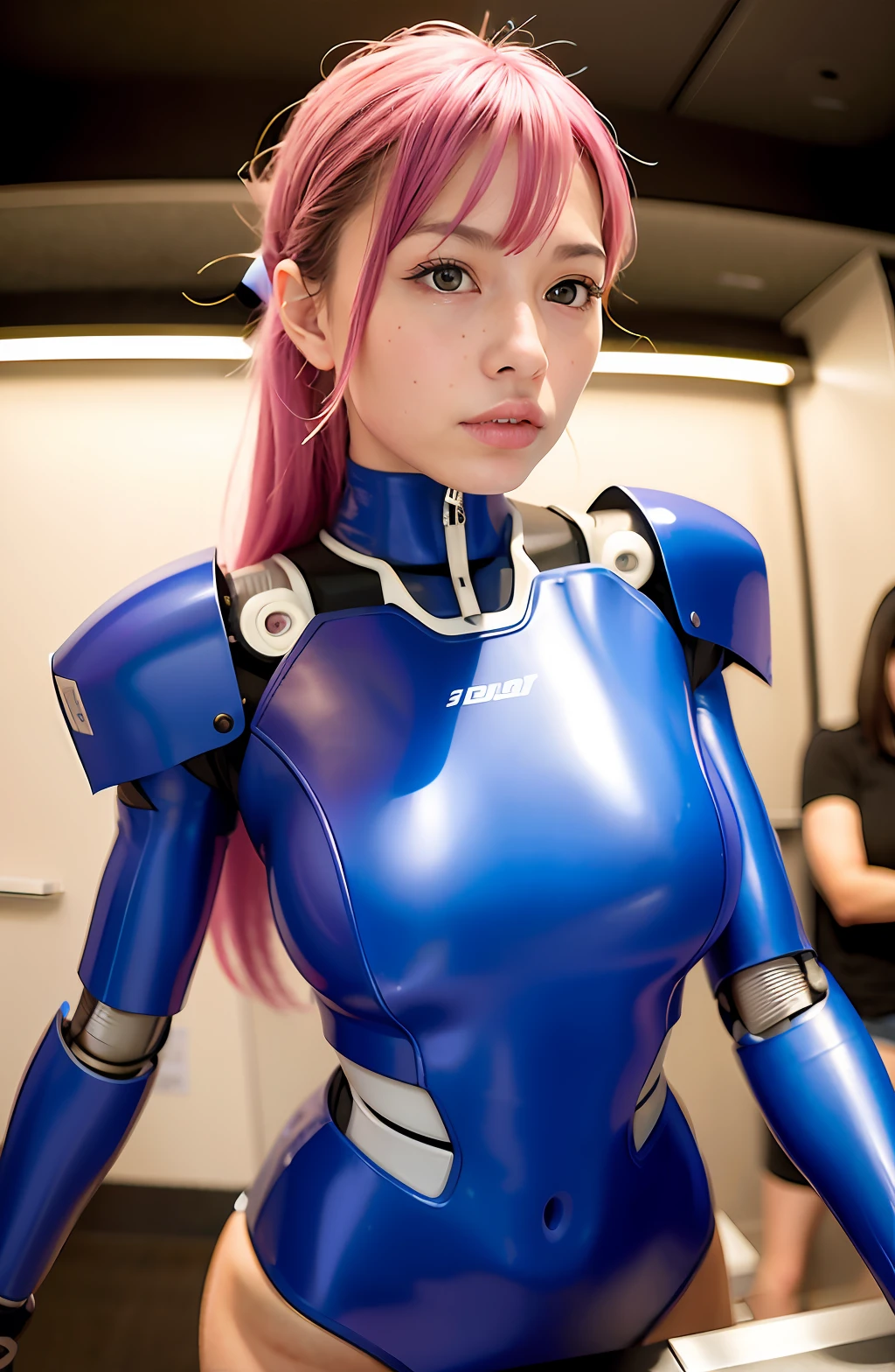 A half-robot woman