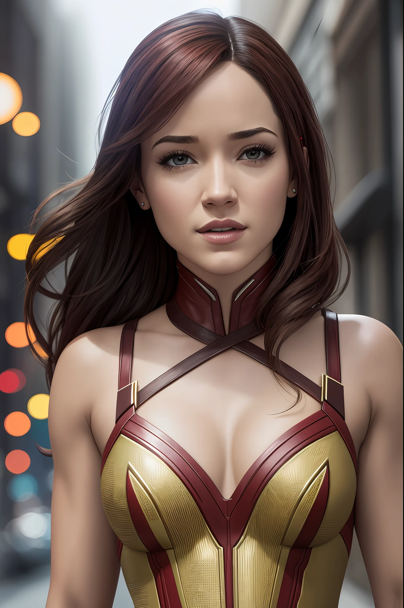 Atriz Sasha Calle of filme the flash, realistic, high definicion, ultra resolution, detailed, 64k, --auto --s2