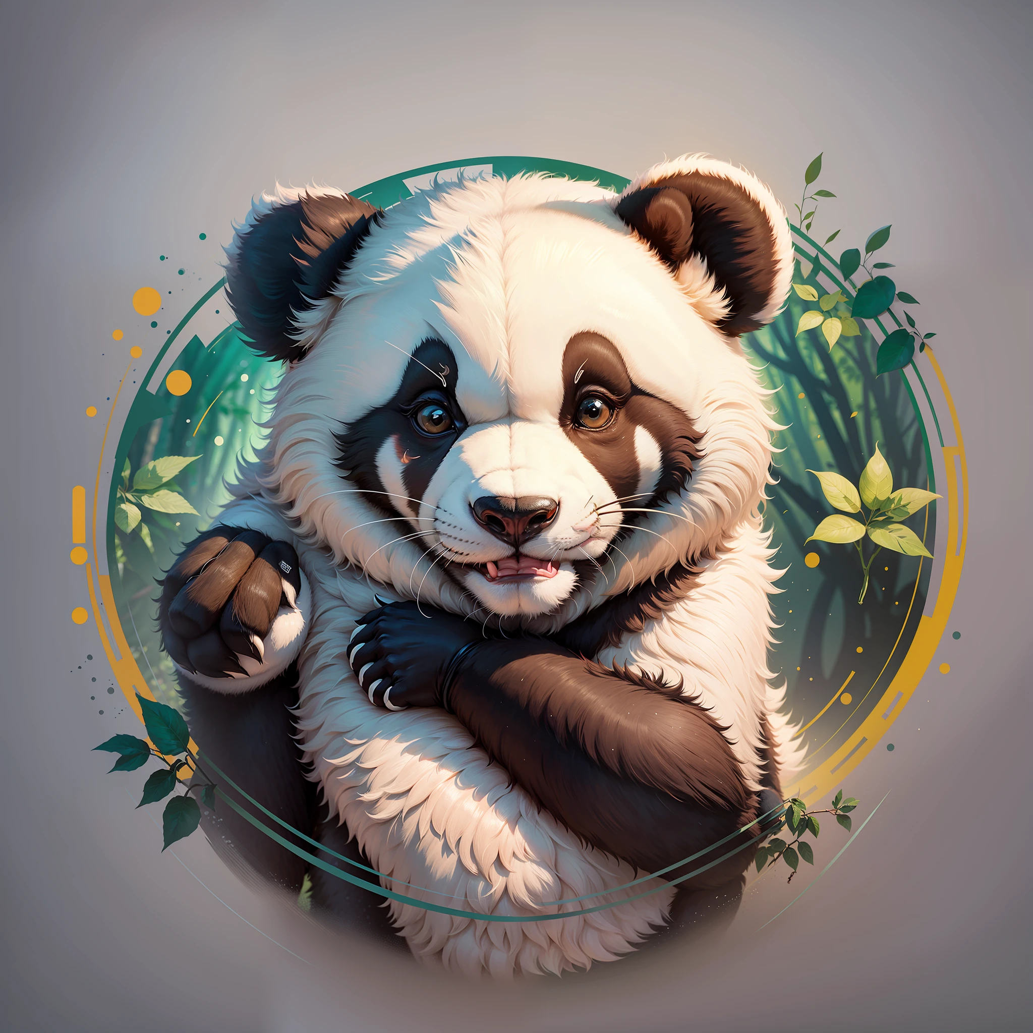Logo for consultation with the figure of the panda --auto --s2