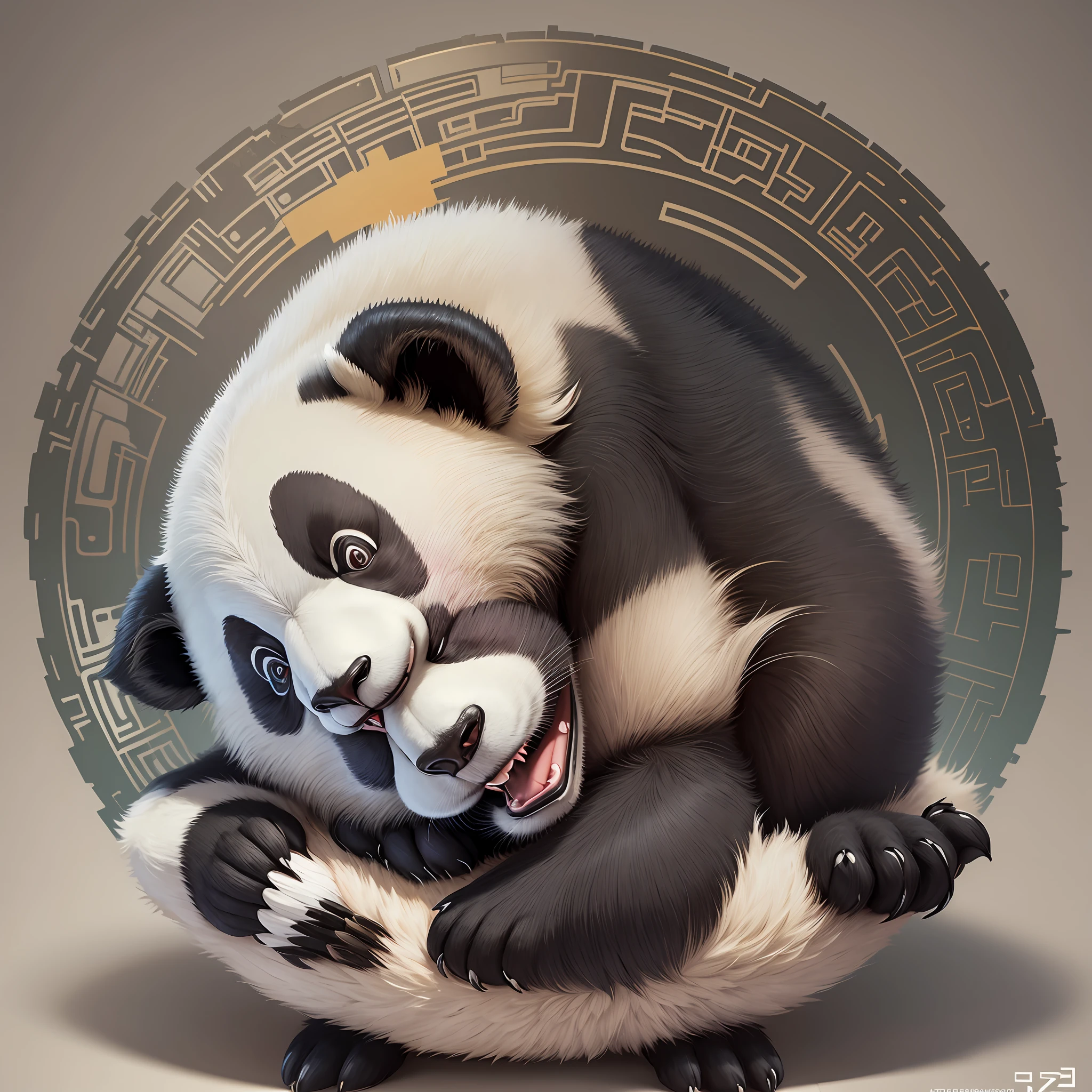 Logo for consultation with the figure of the panda --auto --s2