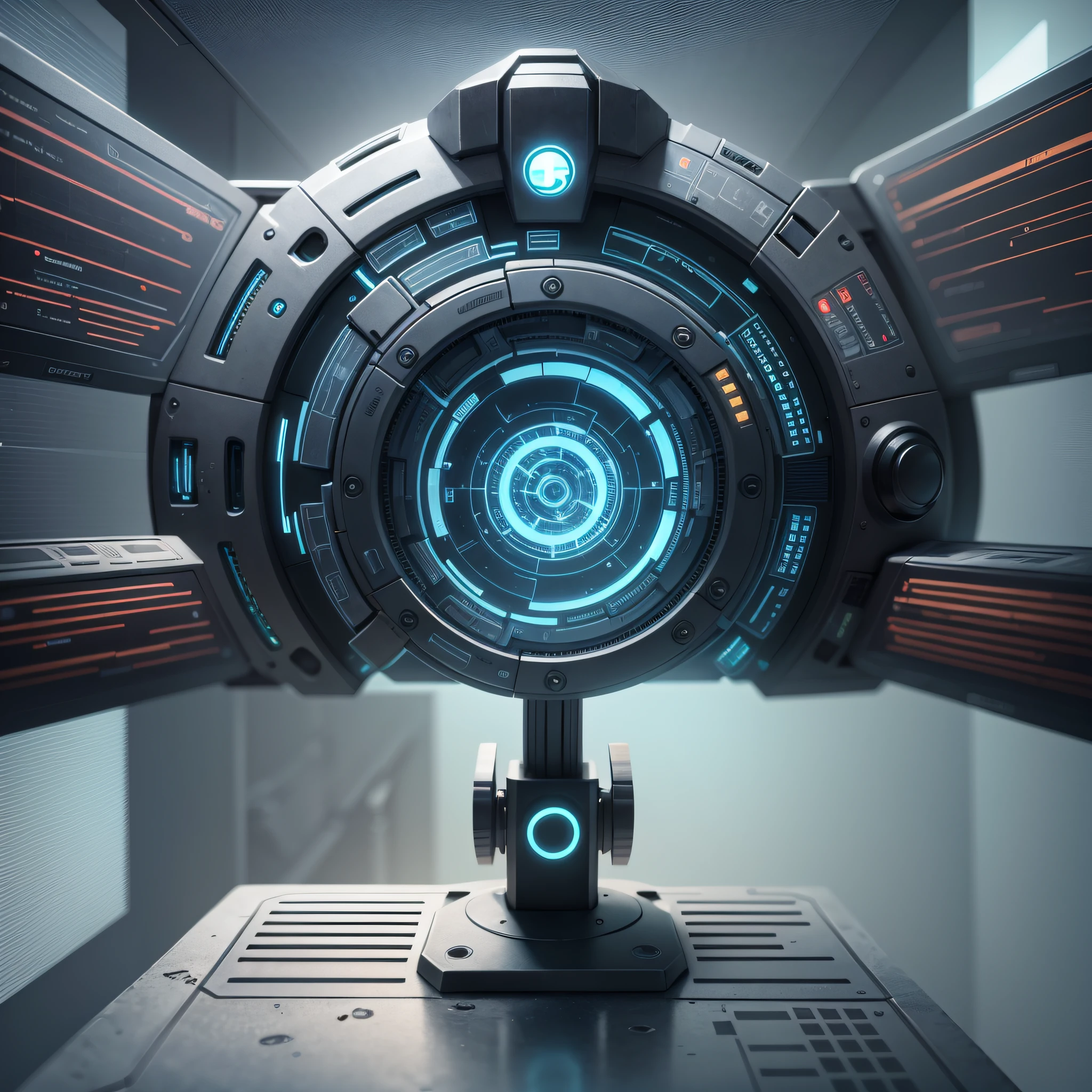 Futuristic computer on top of a table --auto --s2