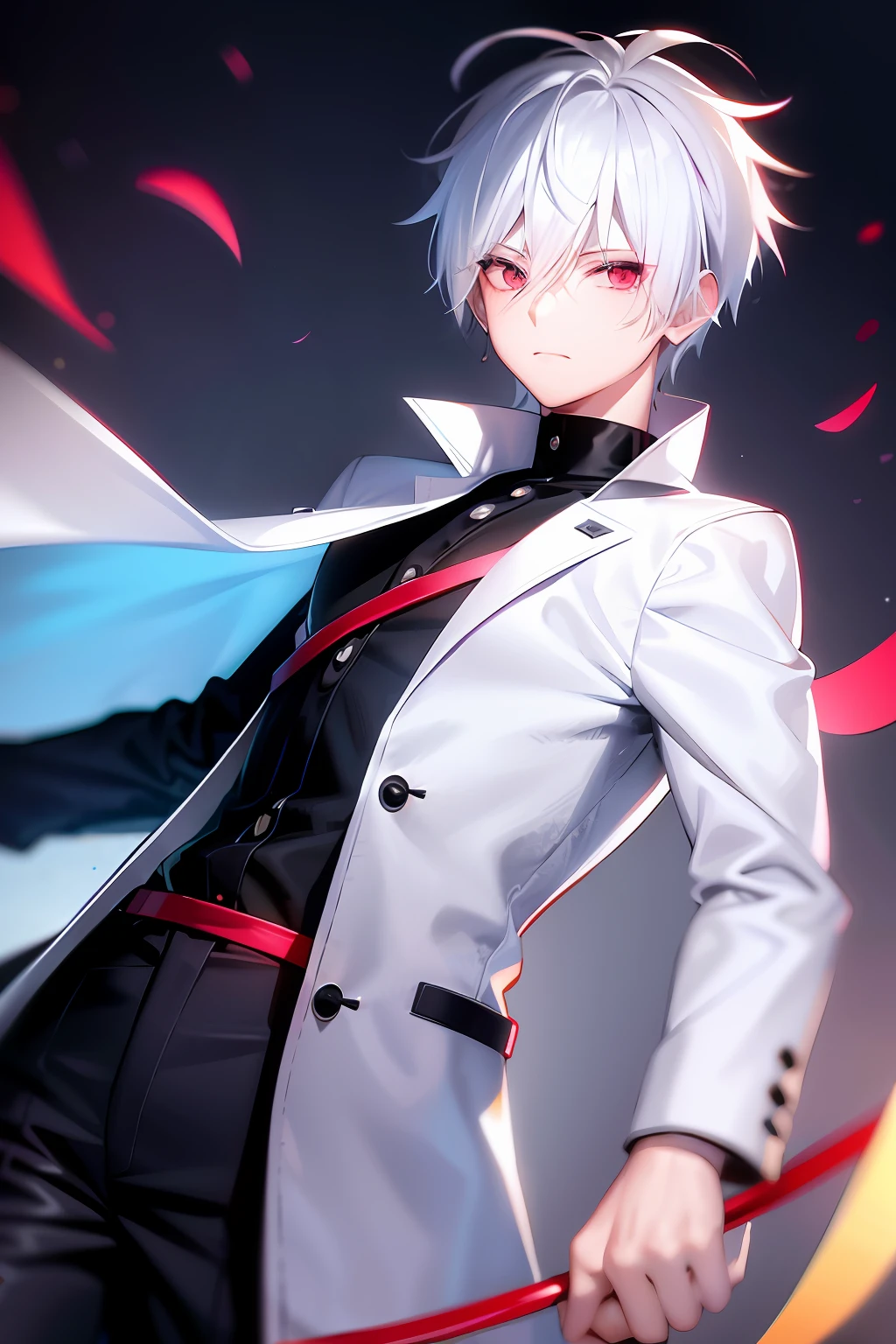 Boy With White Hair And Red Eyes Anime