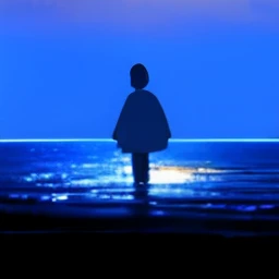 there is a man standing in the water with a bird flying in the sky, the sea of sadness, sad and lonley, in roger deakins style, film still promotional image, emotional picture, he is all alone, lonely and sad, still from l'estate, still from film, still from the film, the ocean, sad man, loneliness