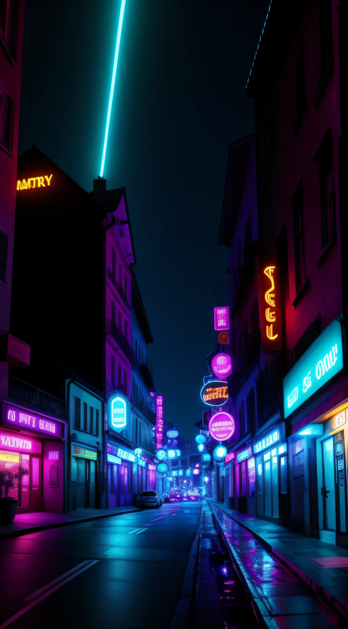 beatyful place , dark neon