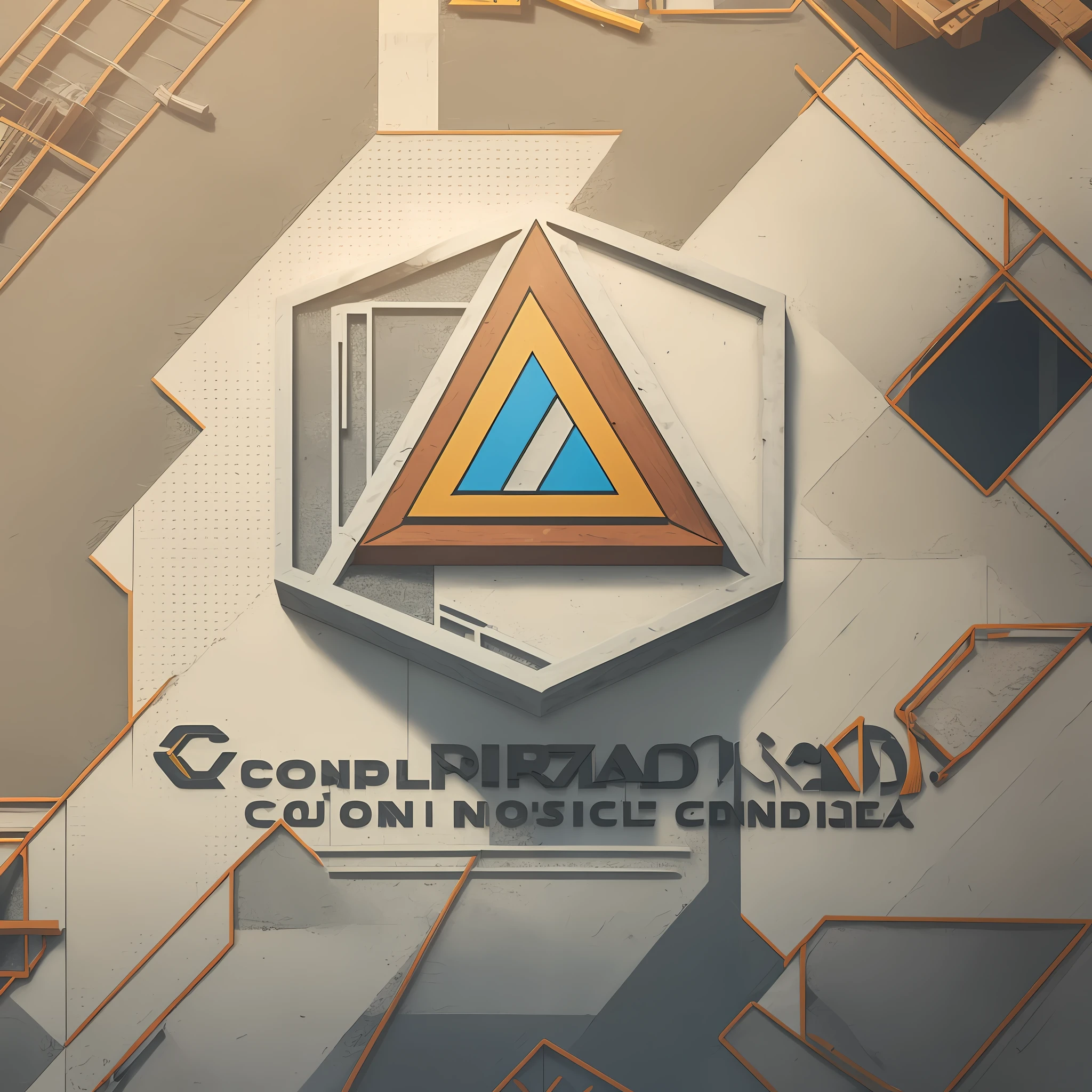 Create a logo of a construction company called Pedro Cezar with the following elements: square, circle and triangle --auto --s2