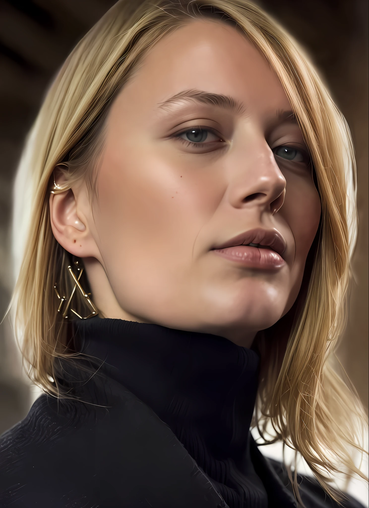 A stunning intricate full color face portrait of real jeriR, wearing a black turtleneck, epic character composition, by ilya kuvshinov, alessio albi, nina masic, sharp focus, natural lighting, subsurface scattering, f4, 35mm, film grain, best shadow,