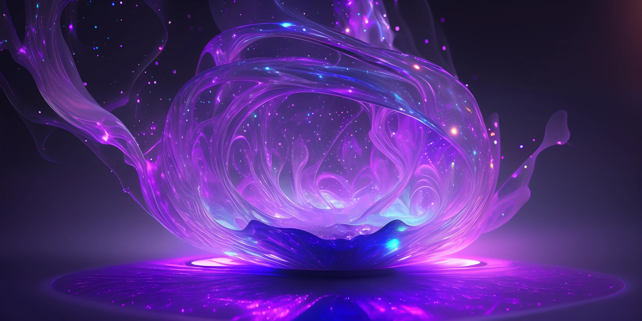 The universal cosmic fluid, concept of afterlife, spirits or ghosts, realistic image, lights, lighting, high details, 8k, high-quality:: dof, --auto --s2