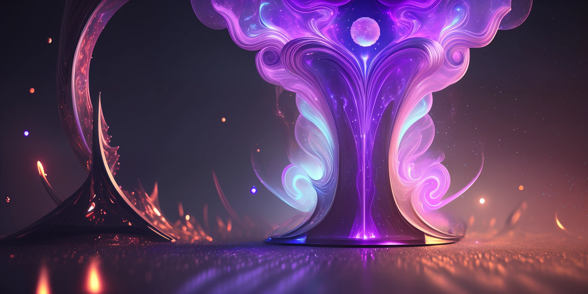 The universal cosmic fluid, concept of afterlife, spirits or ghosts, realistic image, lights, lighting, high details, 8k, high-quality:: dof, --auto --s2