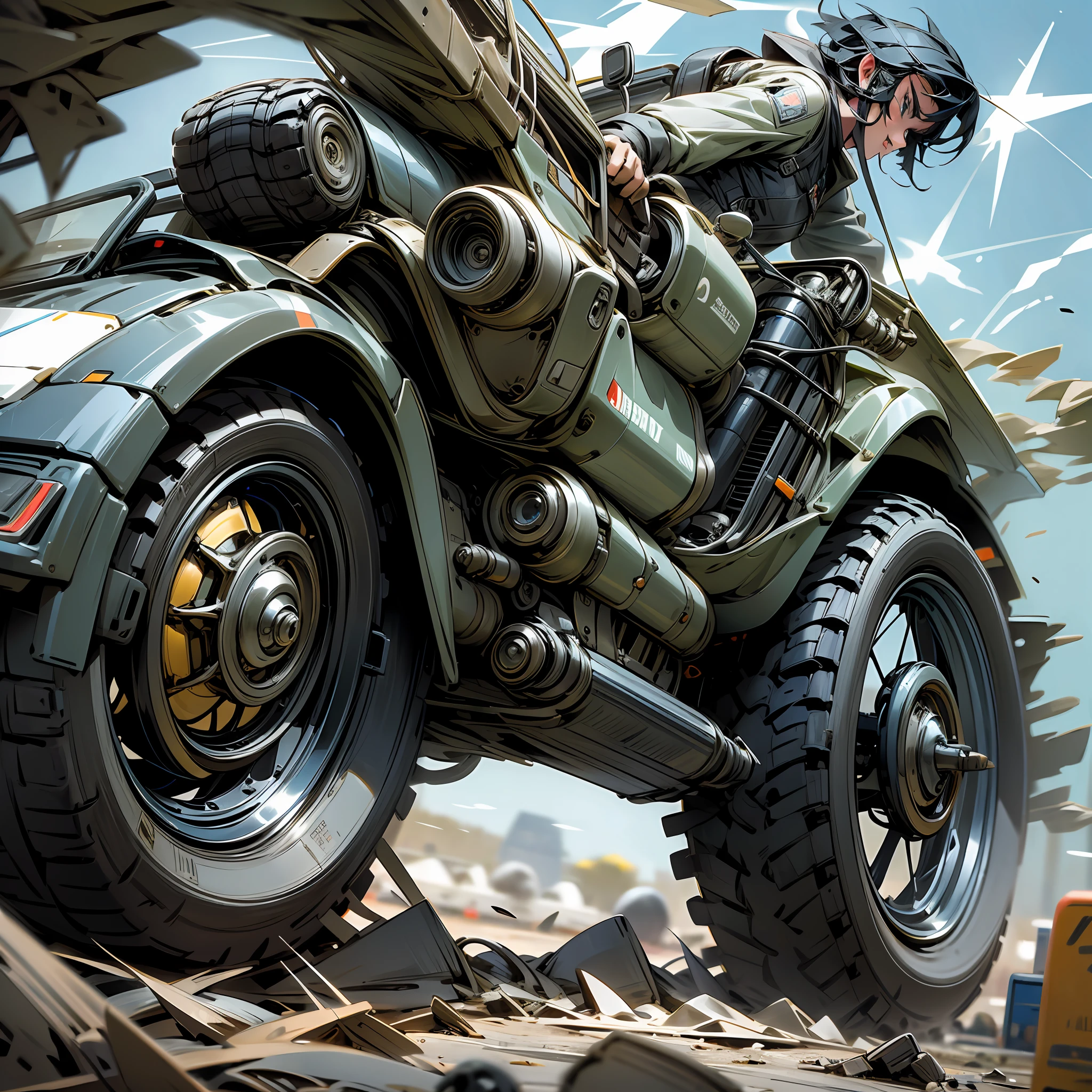 A car that can change shape, transforming from a conventional car to an off-road vehicle, a motorcycle or even an airplane, depending on the needs of the driver. --auto --s2