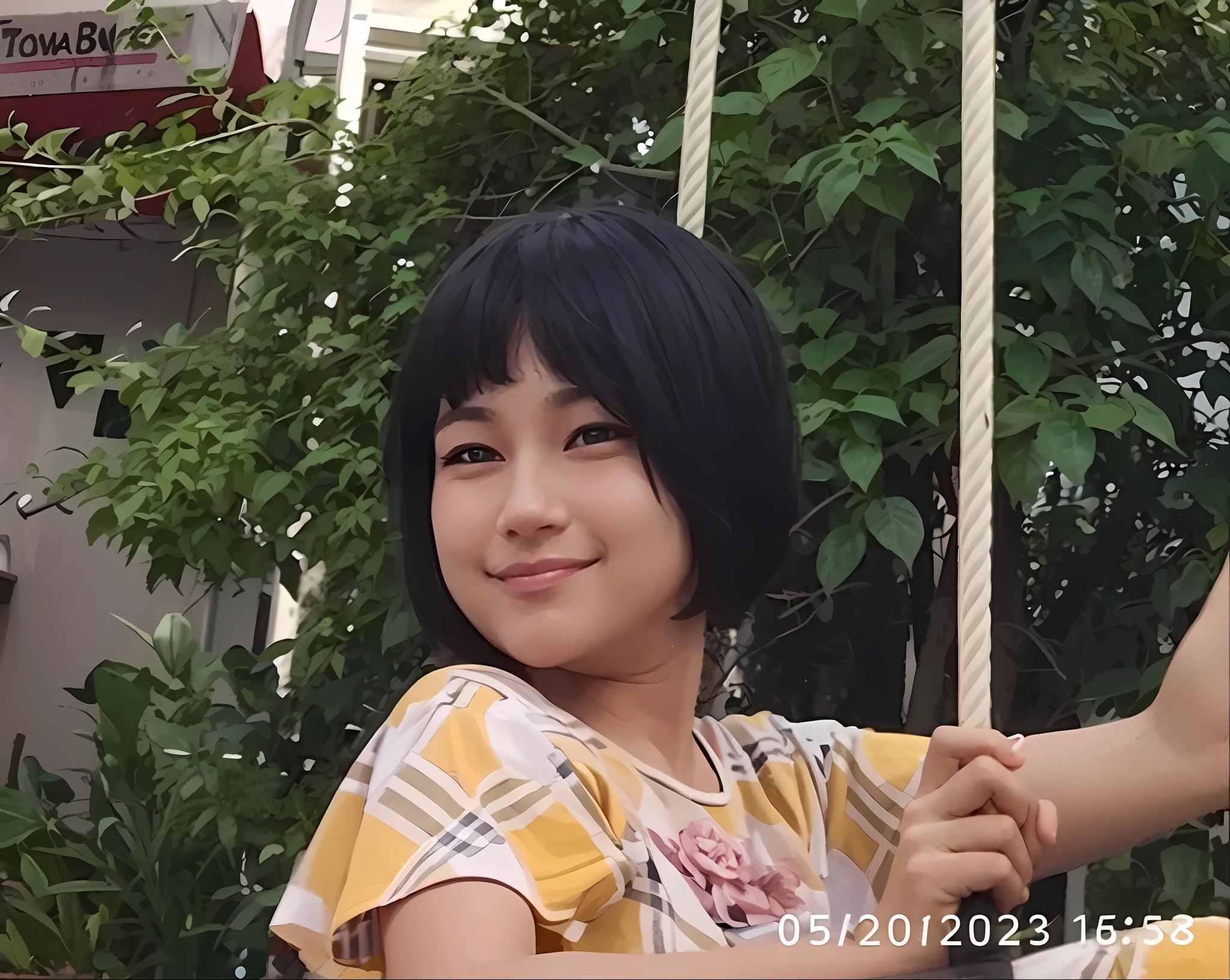 (8k), (best quality), (masterpiece:1.2), (realistic), (photorealistic:1.37), ultra-detailed, (kiss),1girls,cute,smile, long_hair,Green plants,beautiful detailed eyes, beautiful detailed nose, full body,huge breasts,dalcefo,pigsney, woman, White hair