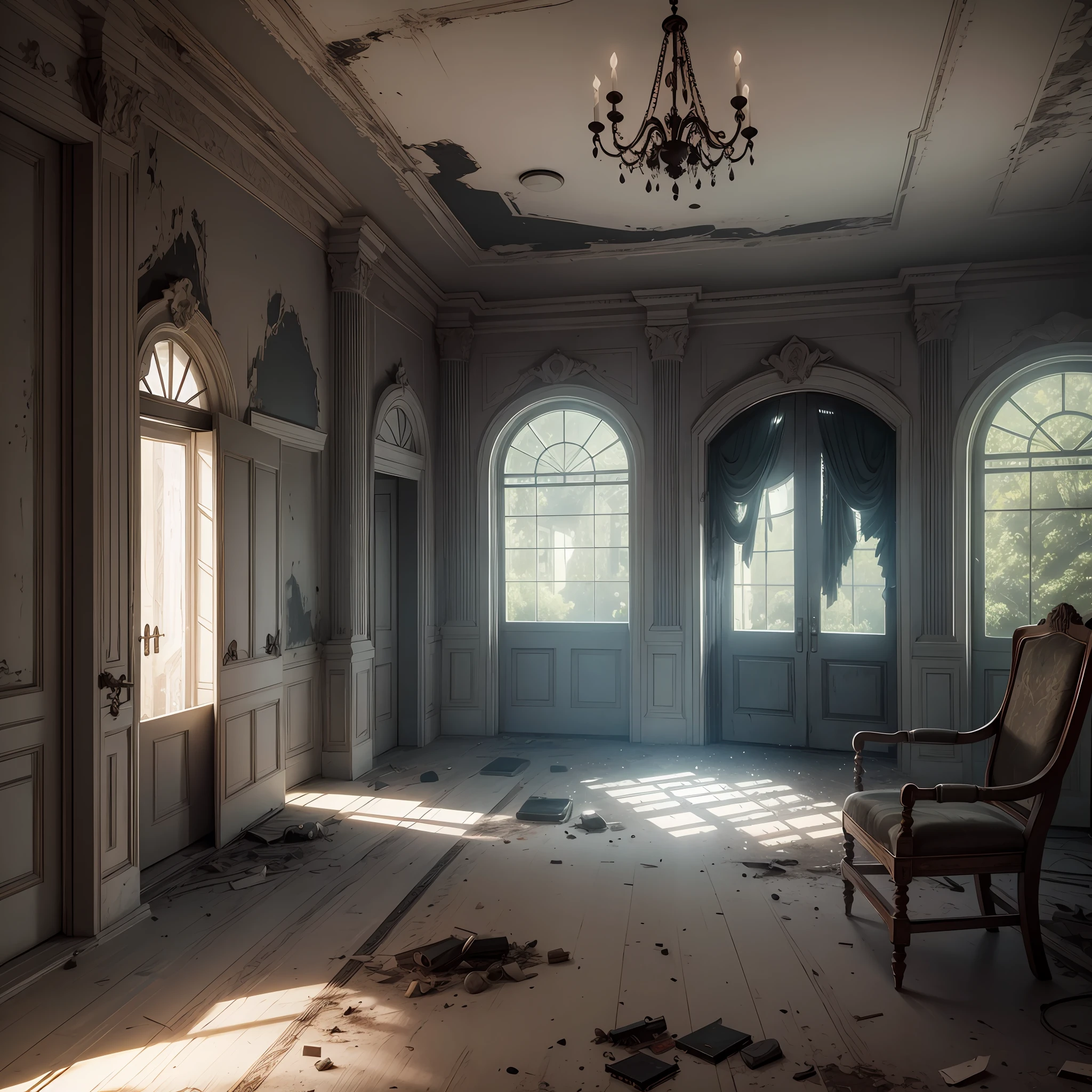 An abandoned mansion, known as a cursed place. From the moment they entered, the friends heard screams and groans coming from all sides, which seemed louder and louder and scarier --auto --s2