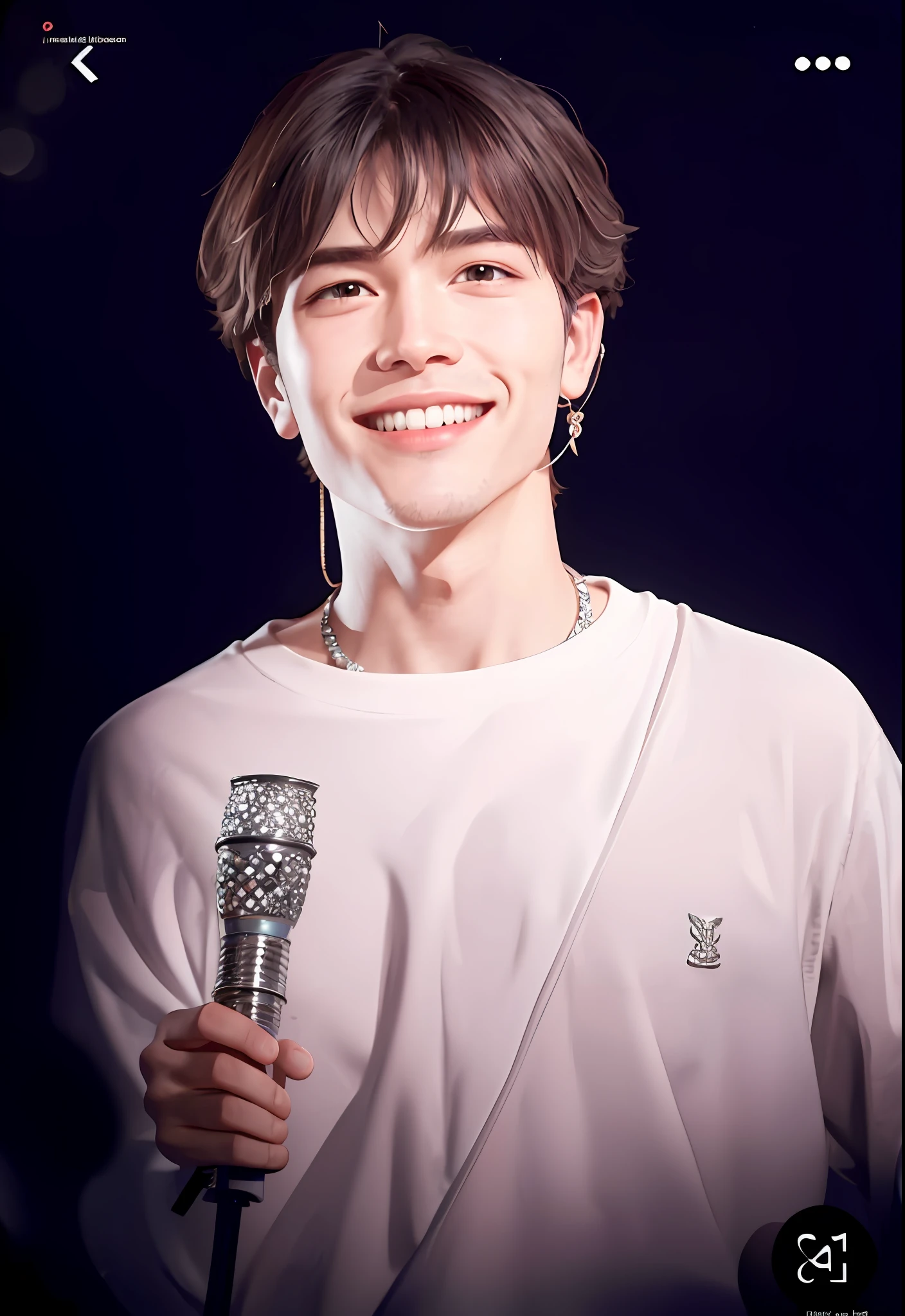 A beautiful man smiling, masterpiece, high resolution, 8k, intricate details, best quality, (realistic, highly detailed)