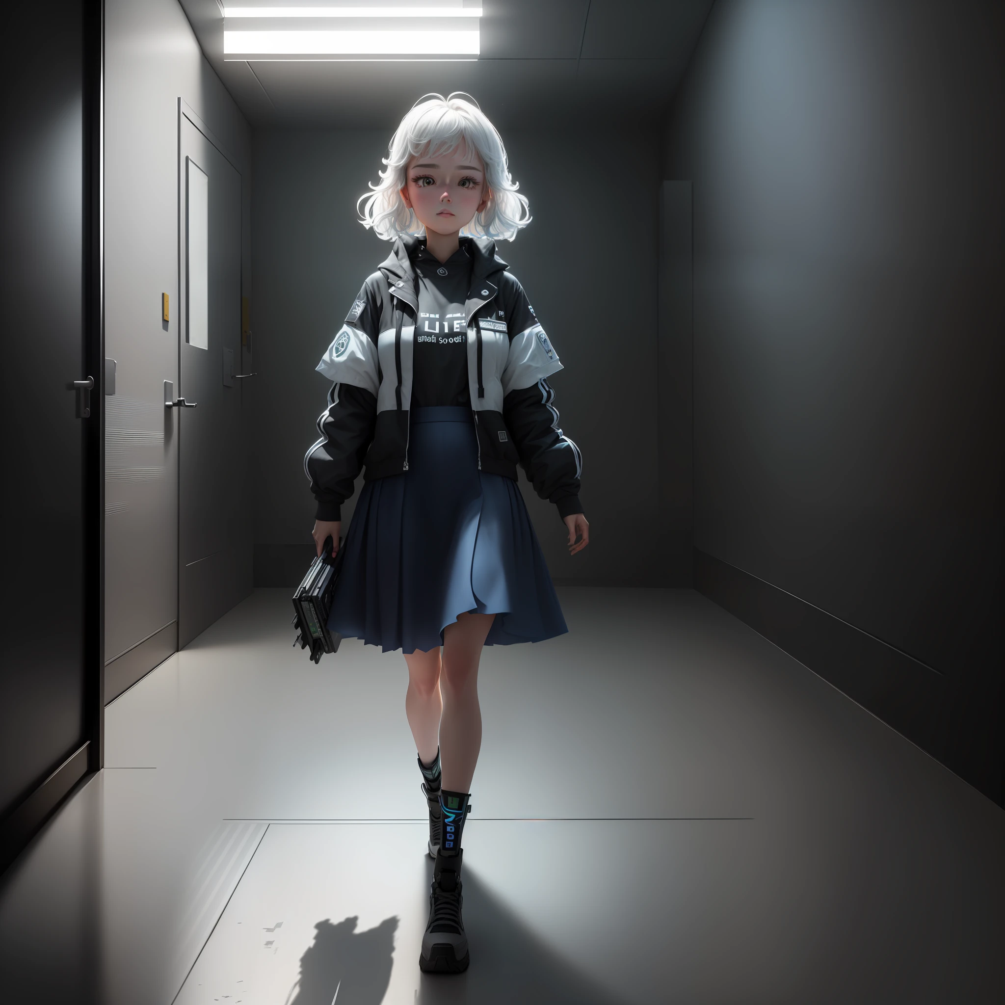 Masterpiece, best quality, (very detailed CG unity 8k wallpaper), (best quality), (best illustration), (best shadow), "I don't belong here, I don't care if it hurts, I want to have control, I want a perfect body, I want a perfect soul, I want you to pay attention, when I'm not around, you are so special, I hope I am special, but I'm a ghost, I'm a weirdo, what the hell am I doing here?" , I don't belong here, oh oh, she ran out the door, she's running", isometric 3D, octane rendering, ray tracing, very detailed