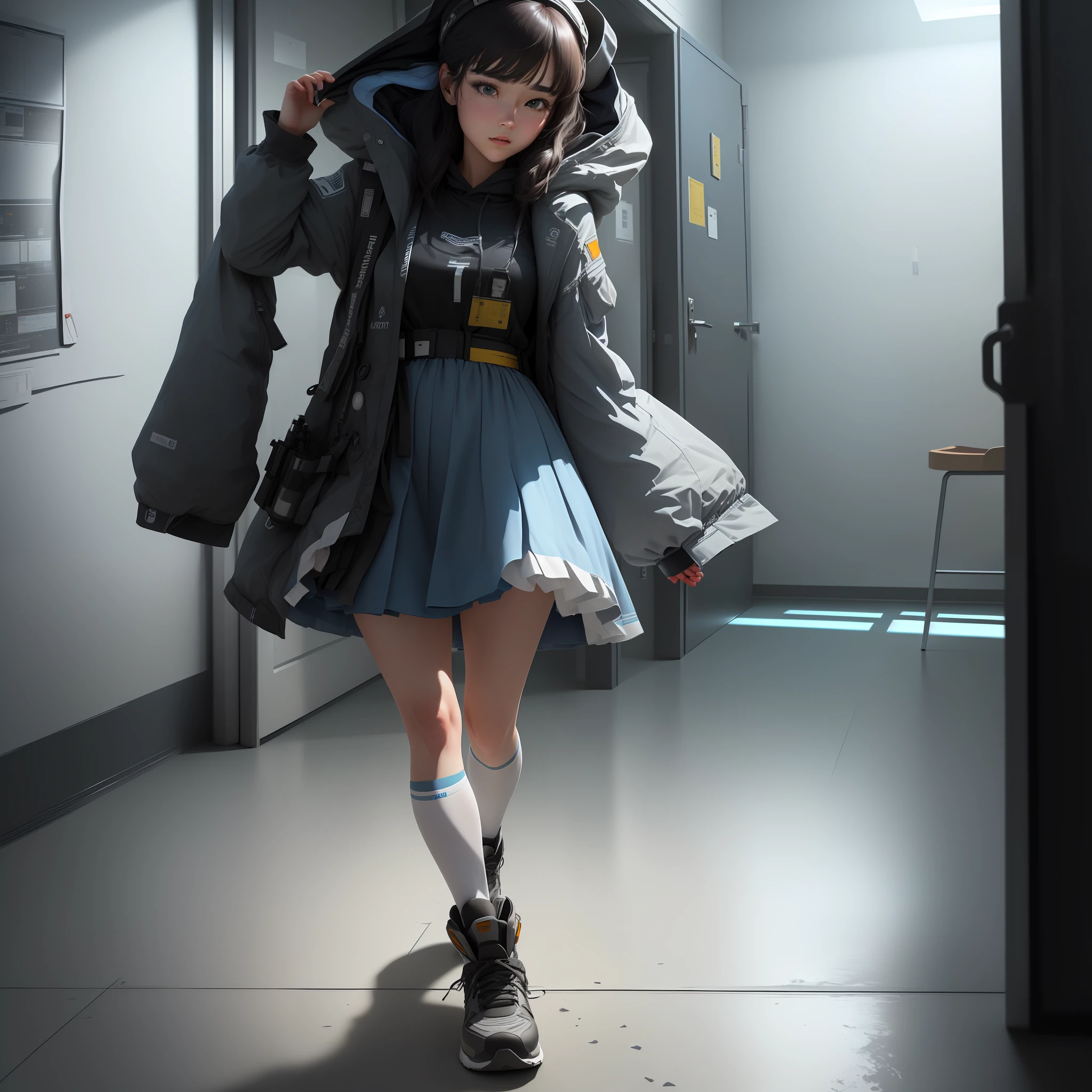 Masterpiece, best quality, (very detailed CG unity 8k wallpaper), (best quality), (best illustration), (best shadow), "I don't belong here, I don't care if it hurts, I want to have control, I want a perfect body, I want a perfect soul, I want you to pay attention, when I'm not around, you are so special, I hope I am special, but I'm a ghost, I'm a weirdo, what the hell am I doing here?" , I don't belong here, oh oh, she ran out the door, she's running", isometric 3D, octane rendering, ray tracing, very detailed
