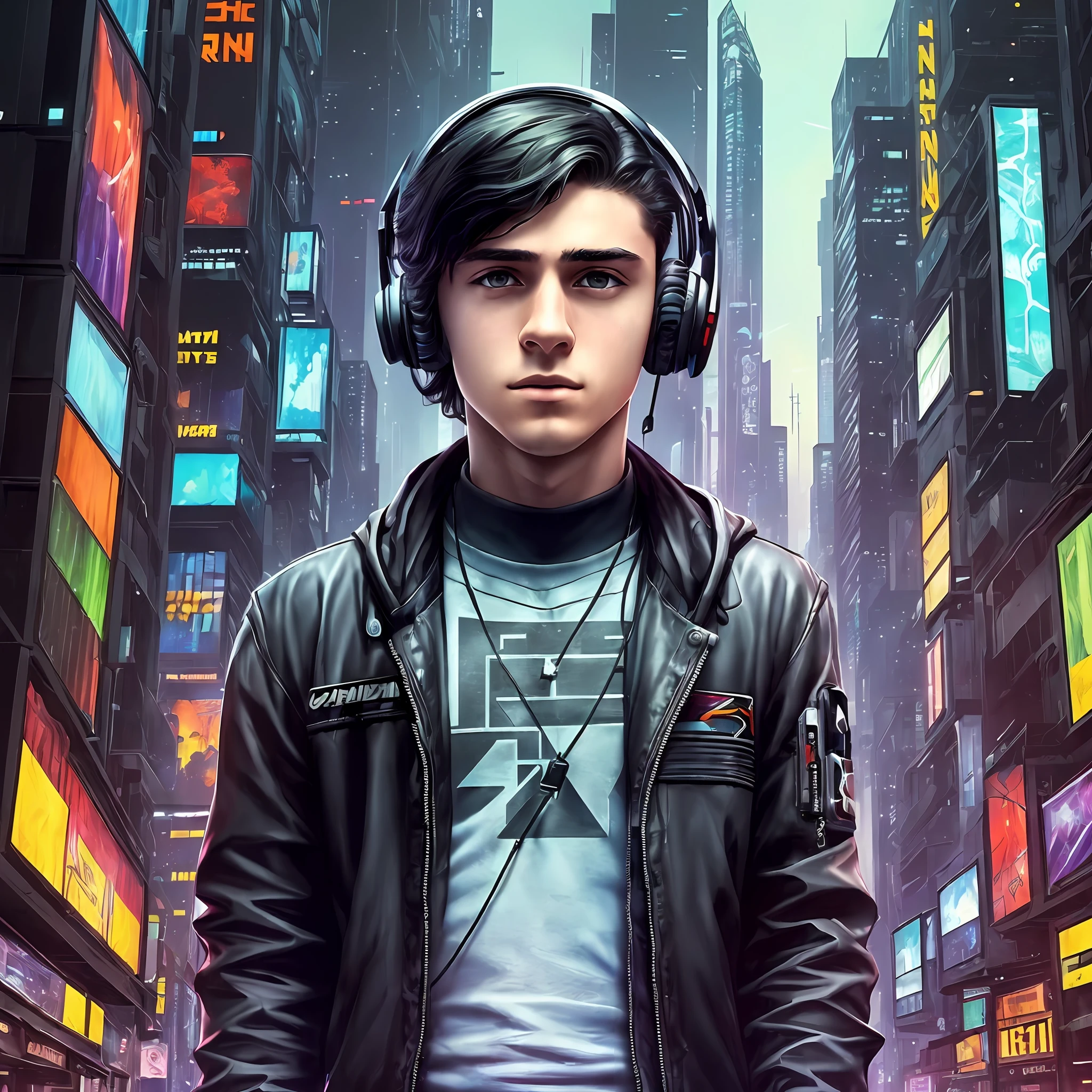 (((masterpiece))),sci-fi,the bravery of a fearless young hacker((portrayal:1.2+character:1.2),(1Man),black ombre, best quality, full body, cyberpunk). --auto --s2