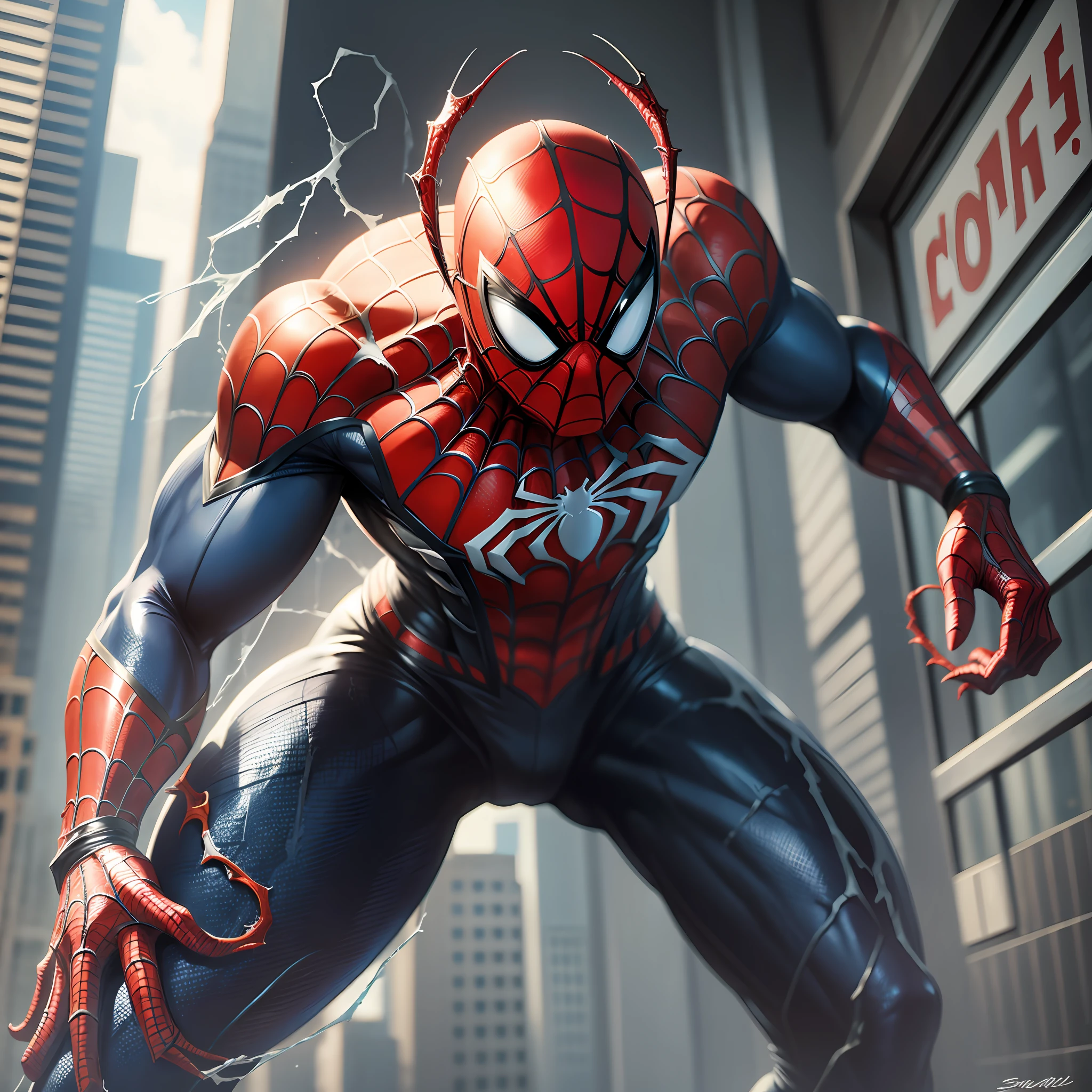Spider-Man being consumed by Venom --auto --s2