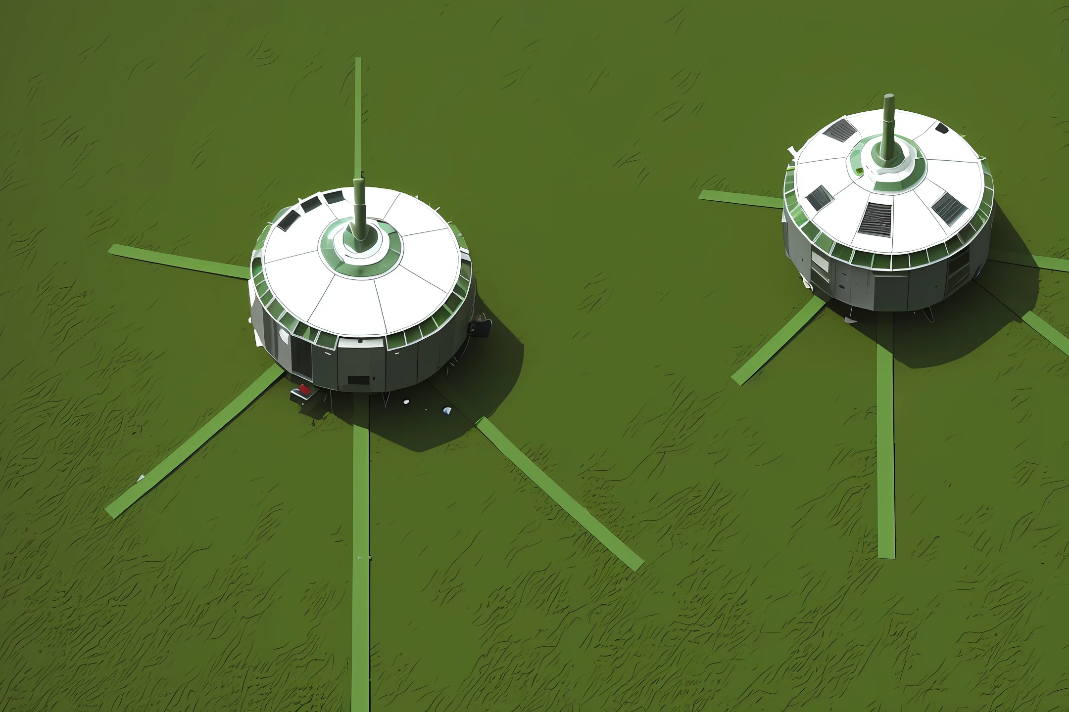 Plant-shaped spacecraft