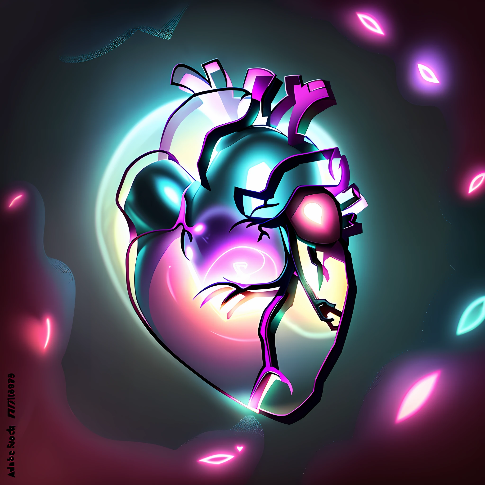 a cartoon heart with a blood vessel in the middle, human heart, anatomical heart, anatomically correct heart, heart, hd illustration, real heart, 3d model of a human heart, heart kidney lungs, heart operation, cardiac ???????, human circulatory system, mechanical heart in center, medical illustration, real heart!, highly detailed illustration.”, highly detailed illustration, GlowingRunesAI_purple