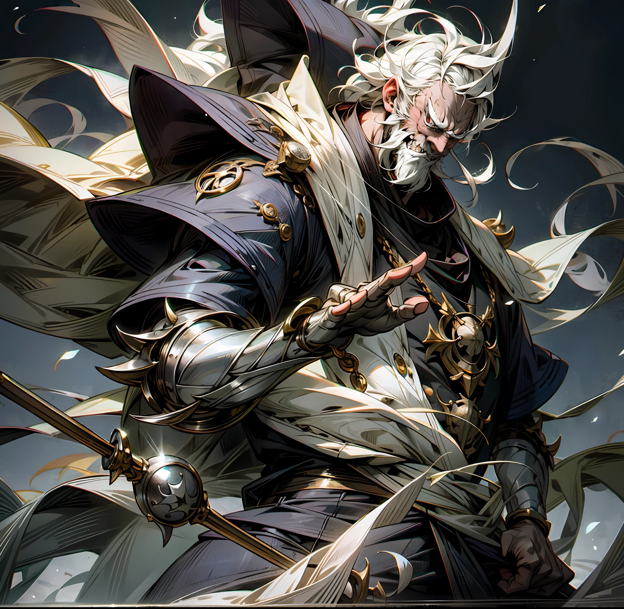 Whitebeard,exuding power