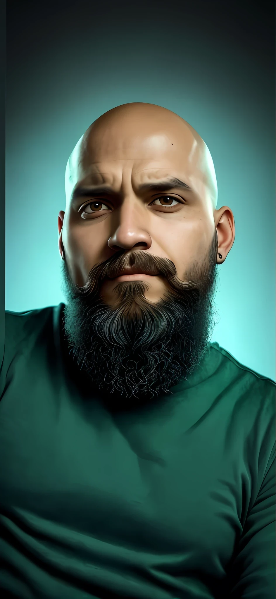 there is a bald man with a beard sitting in a chair, twitch streamer / gamer ludwig, david rios ferreira, taken in the early 2020s, danilo torres, high quality picture, andres rios, very very low quality picture, victor maristane, 8k selfie photograph, christian orrillo, 38 years old, avatar image