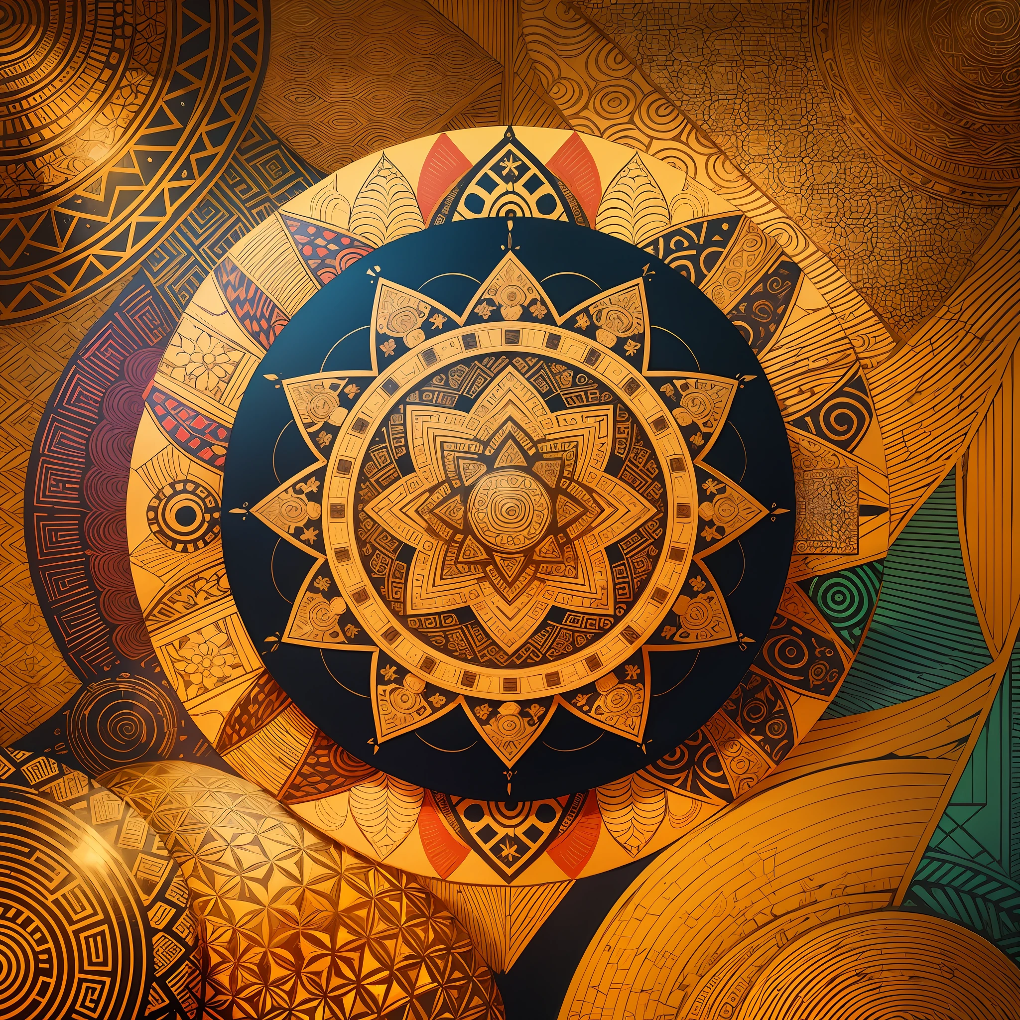 Afro Geometric Symmetry
Description: Harness the power of symmetry in African-inspired geometric compositions. Craft a collection of AI-generated artworks that embody the balance and harmony found in African culture, with each piece featuring distinct geometric forms and color combinations that exude elegance and sophistication. --auto --s2