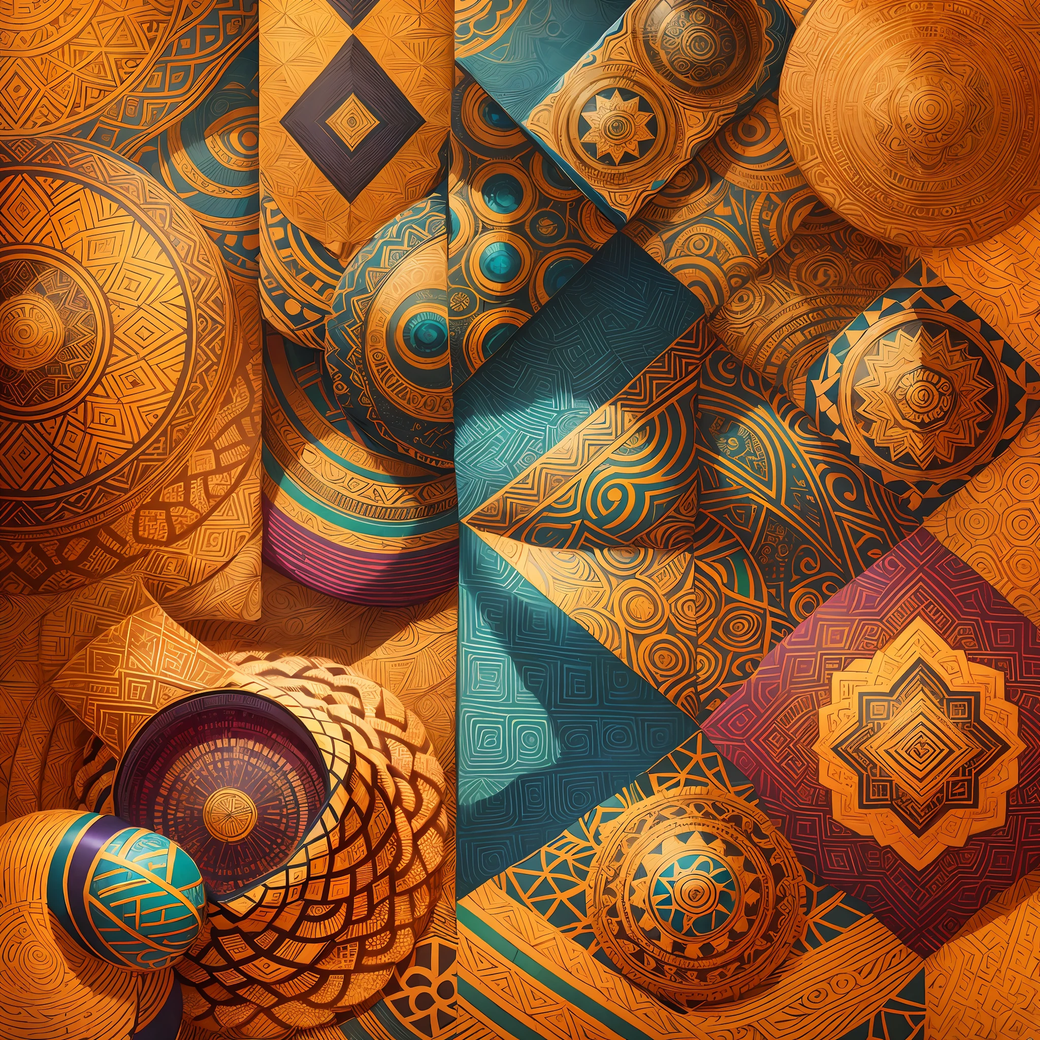 Geometric Visions of African Heritage
Description: Create a series of captivating AI-generated artworks that translate the essence of African heritage into geometric masterpieces. Each composition should convey a unique vision, blending intricate patterns with a carefully curated color palette, offering viewers a fresh perspective on the rich cultural tapestry of Africa. --auto --s2
