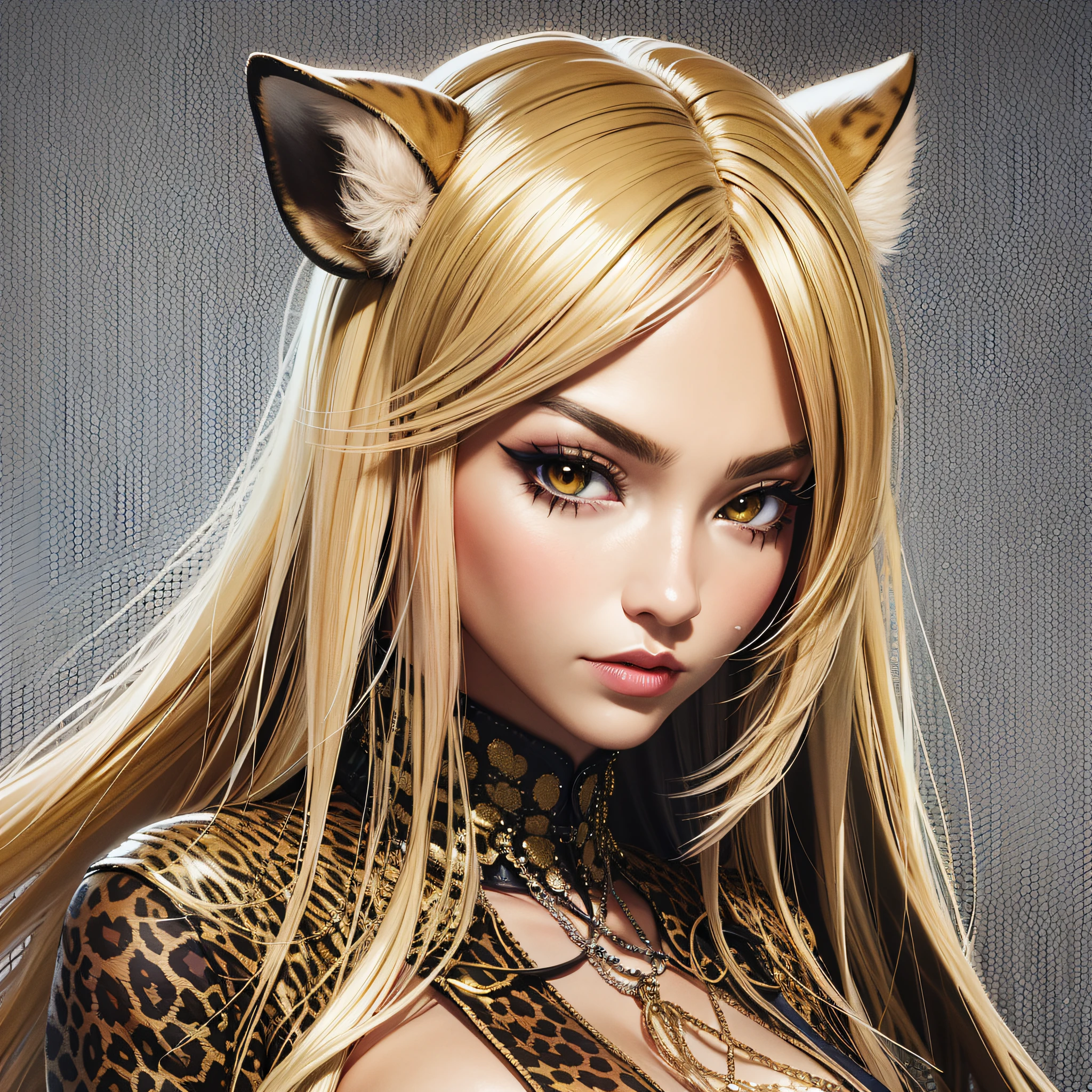 blond haired woman with cat ears and leopard print top, karol bak uhd, attractive cat girl, beautiful young catgirl, artgerm ; 3d unreal engine, ig model | artgerm, artgerm. anime illustration, artgerm on artstation pixiv, cat girl, photorealistic anime girl render, style artgerm, artgerm style