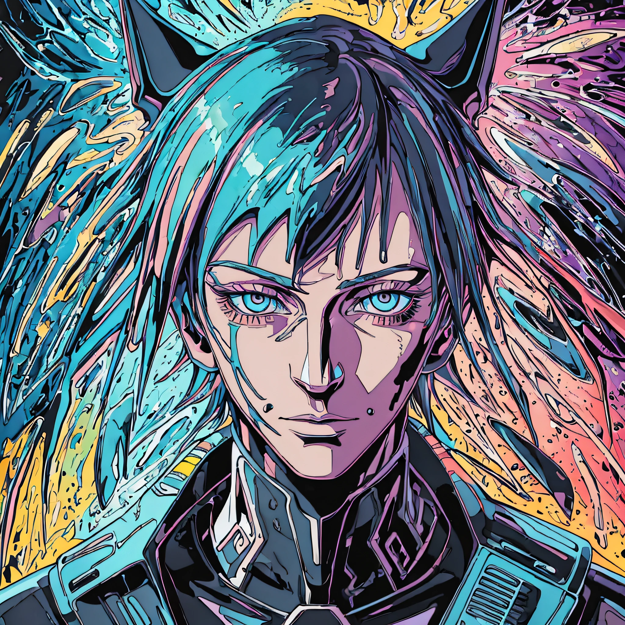 (samdoesarts:1.3), nvinkpunk, articules, horrifying techno-organic mutation (dobermann), portrait, backlighting, abstract, painting, painted by famous artist, ethereal, liquid, abstract, masterpiece, highly detailed, best quality, highest quality, realistic lighting, hyperdetailed, hyperrealism, colors, colorful, social clothing --auto --s2