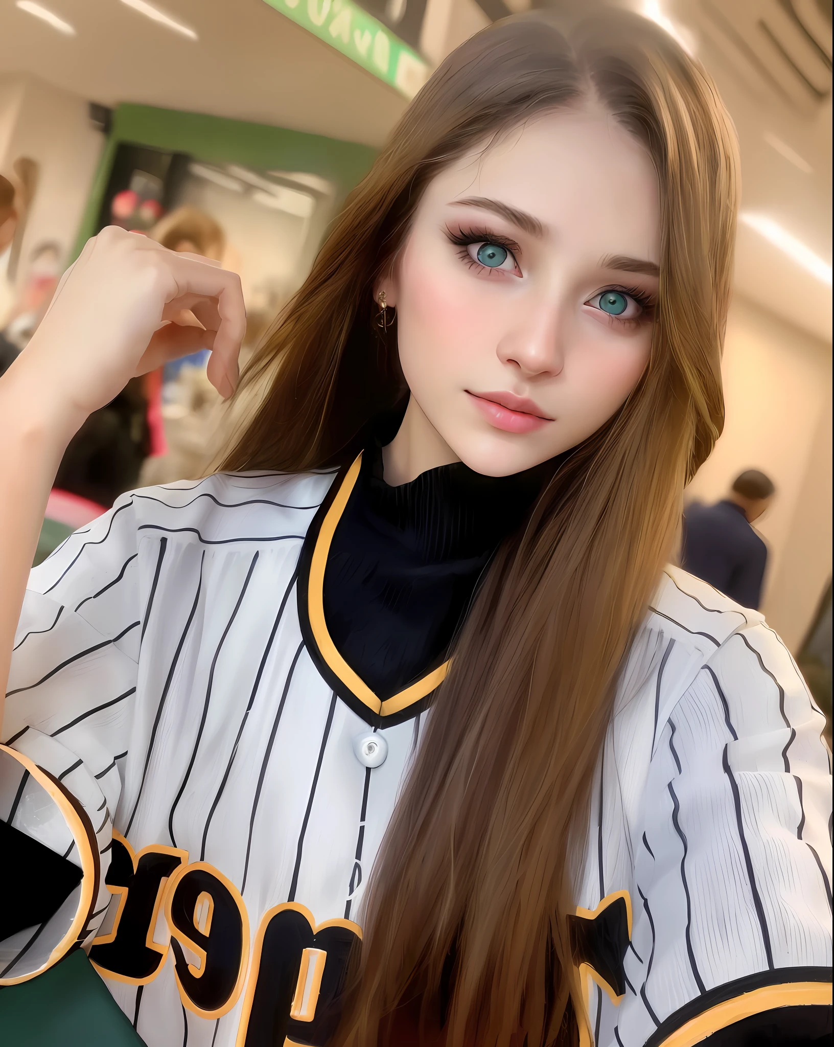 Photo of Ukrainian woman. Fits the face. 25 years old, sharp chin, raw photo, masterpiece, highly detailed photo, DSLR, photorealistic 3.9, ultra high resolution, top quality, pink lips, perfect makeup, big, bright green eyes, white