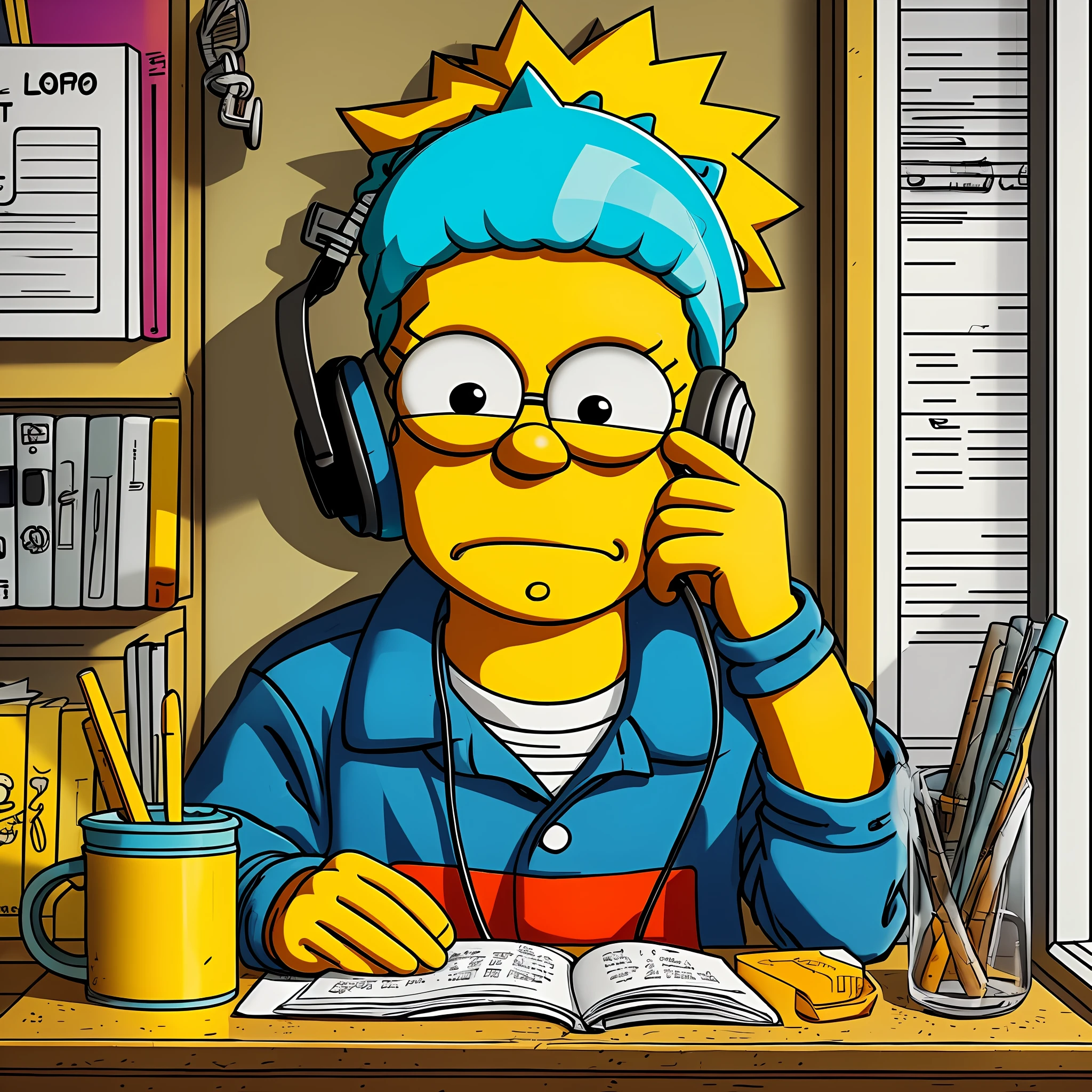 lofi music bart simpson  lofi hiphop study music lofi study --auto --s2