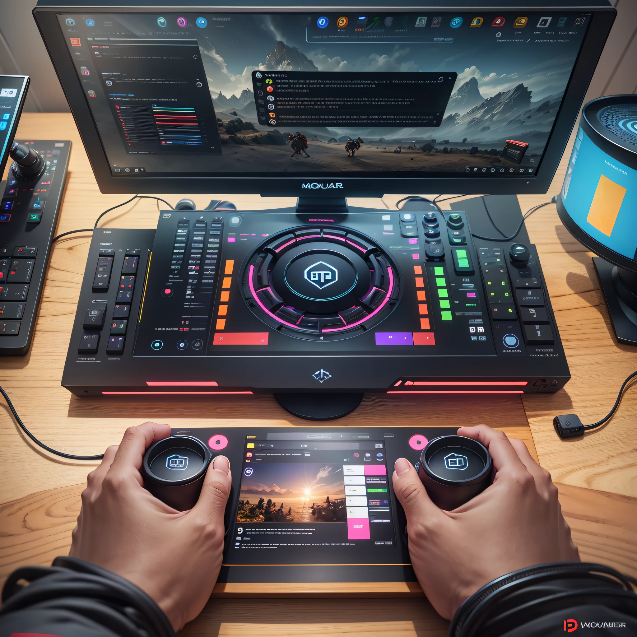 Create a moudura for streaming, gamer, hitech, valorante --auto --s2
