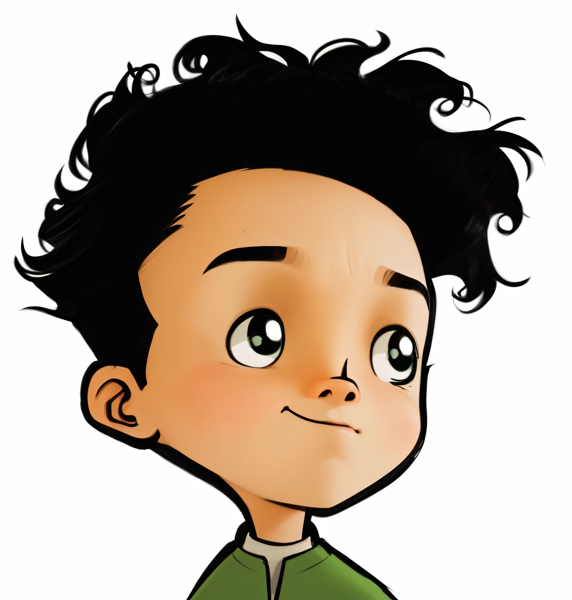 cartoon of a boy with a green shirt and black hair, cartoon portrait, in cartoon style, cartoon digital painting, portrait of a small character, digitally colored, stylized portrait, cartoon style illustration, character portrait of me, a portrait of the character, character concept portrait of me, cartoon artstyle, official illustration, cartoon character, digital illustration, a character portrait